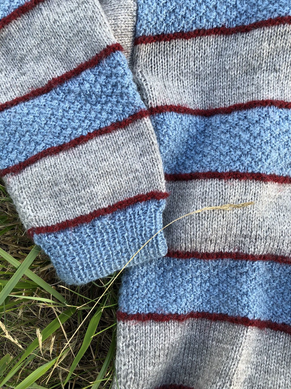 Japanese Brand Custom hand knitted wool sweater Size US L / EU 52-54 / 3 - 4 Thumbnail