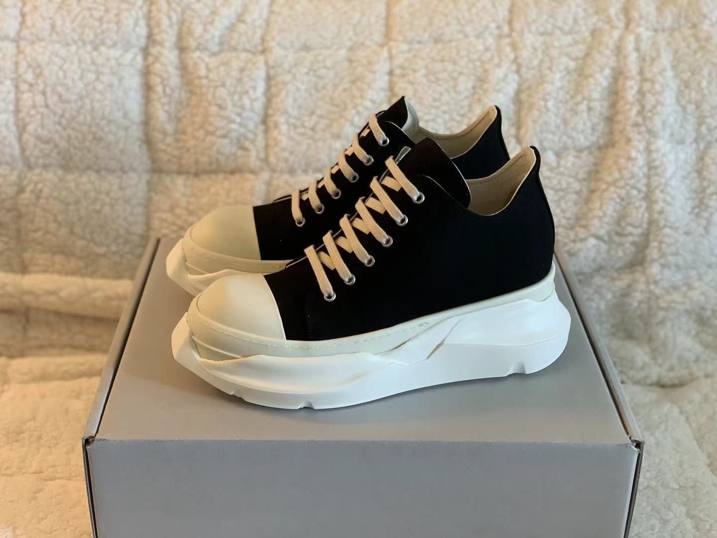 Rick Owens *LAST DROP* NEW Ramones Abstract Low Black Size 42