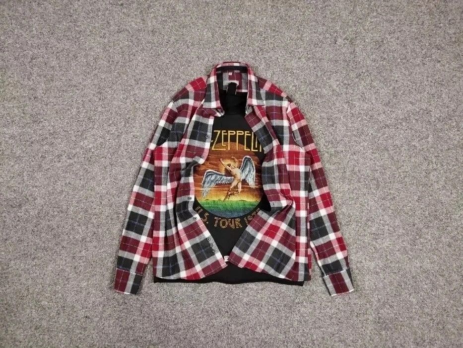 Flannel Vintage Flannel Shirt Travis Scott Style Size US M / EU 48-50 / 2 - 1 Thumbnail