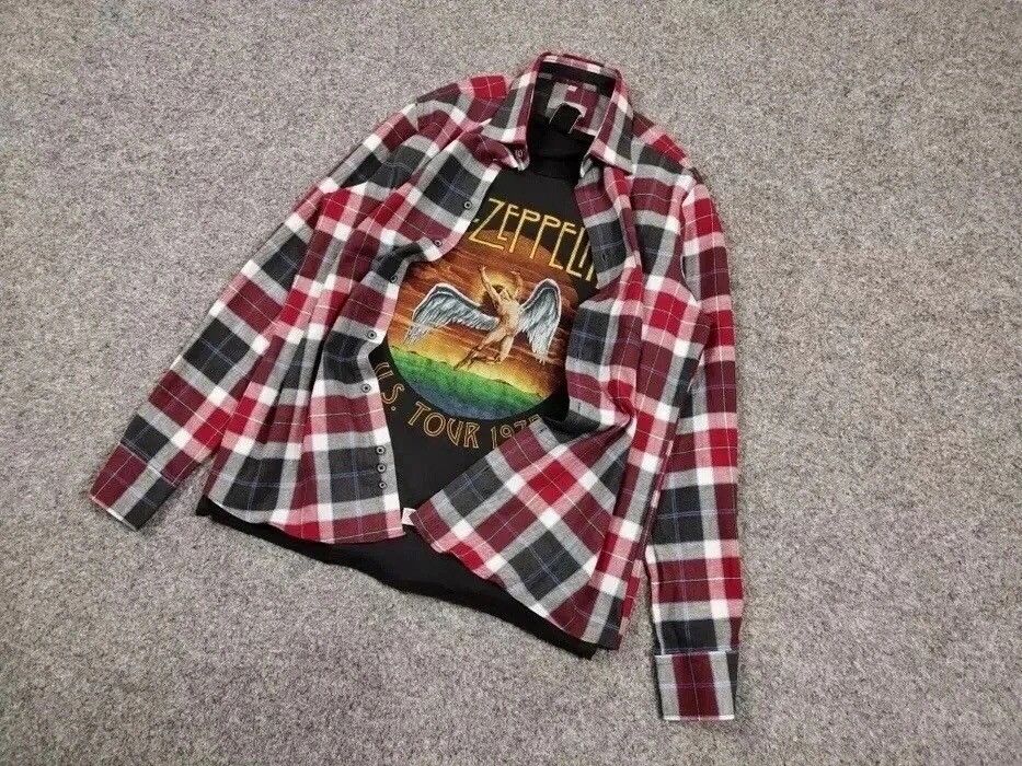 Flannel Vintage Flannel Shirt Travis Scott Style Size US M / EU 48-50 / 2 - 3 Thumbnail
