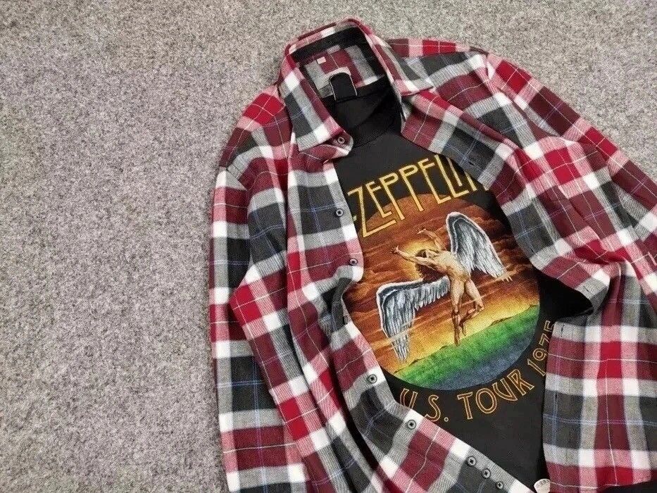 Flannel Vintage Flannel Shirt Travis Scott Style Size US M / EU 48-50 / 2 - 7 Thumbnail