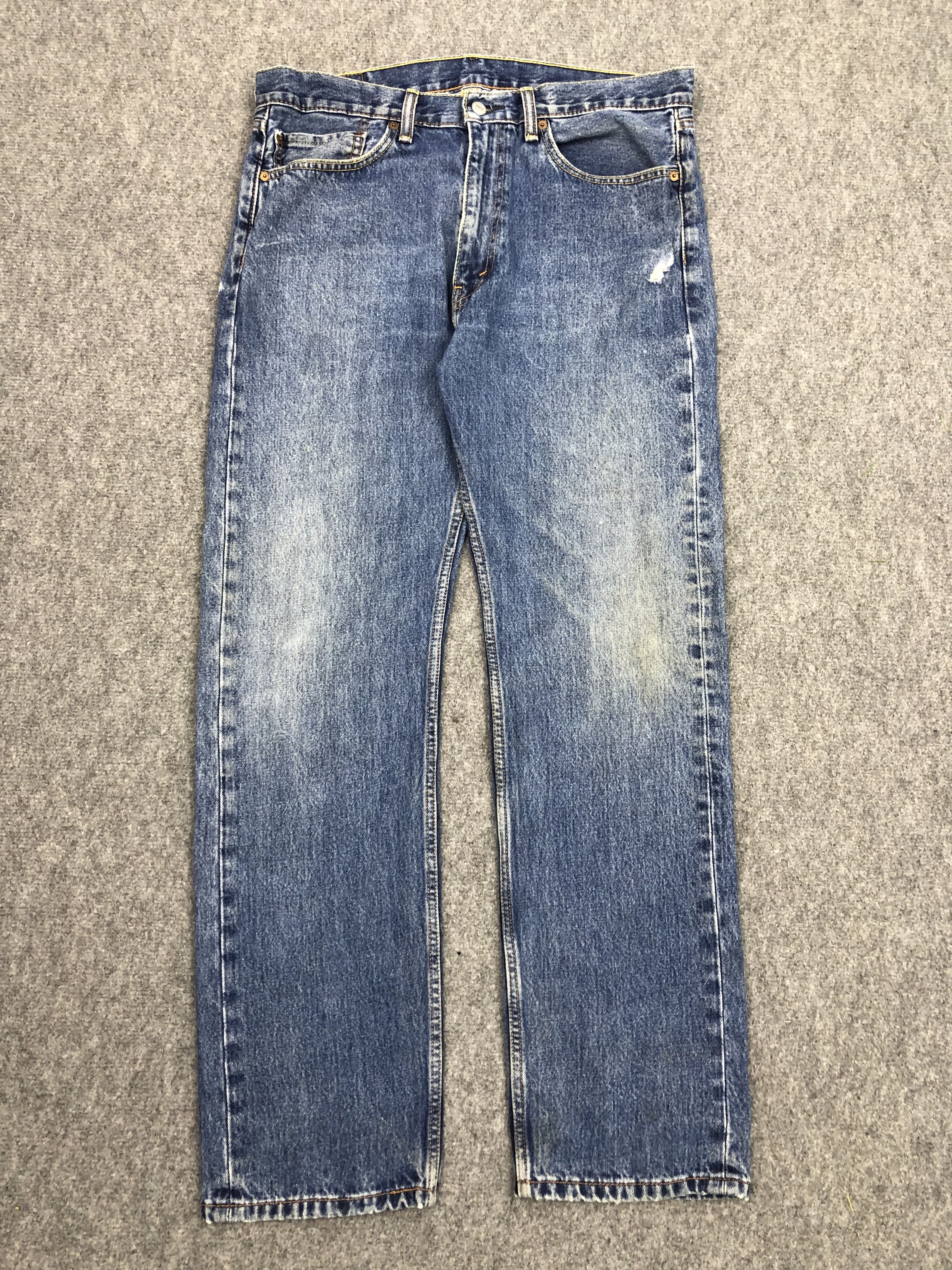 image of Levis 505 Regular Fit Blue Denim, Men's (Size 36)