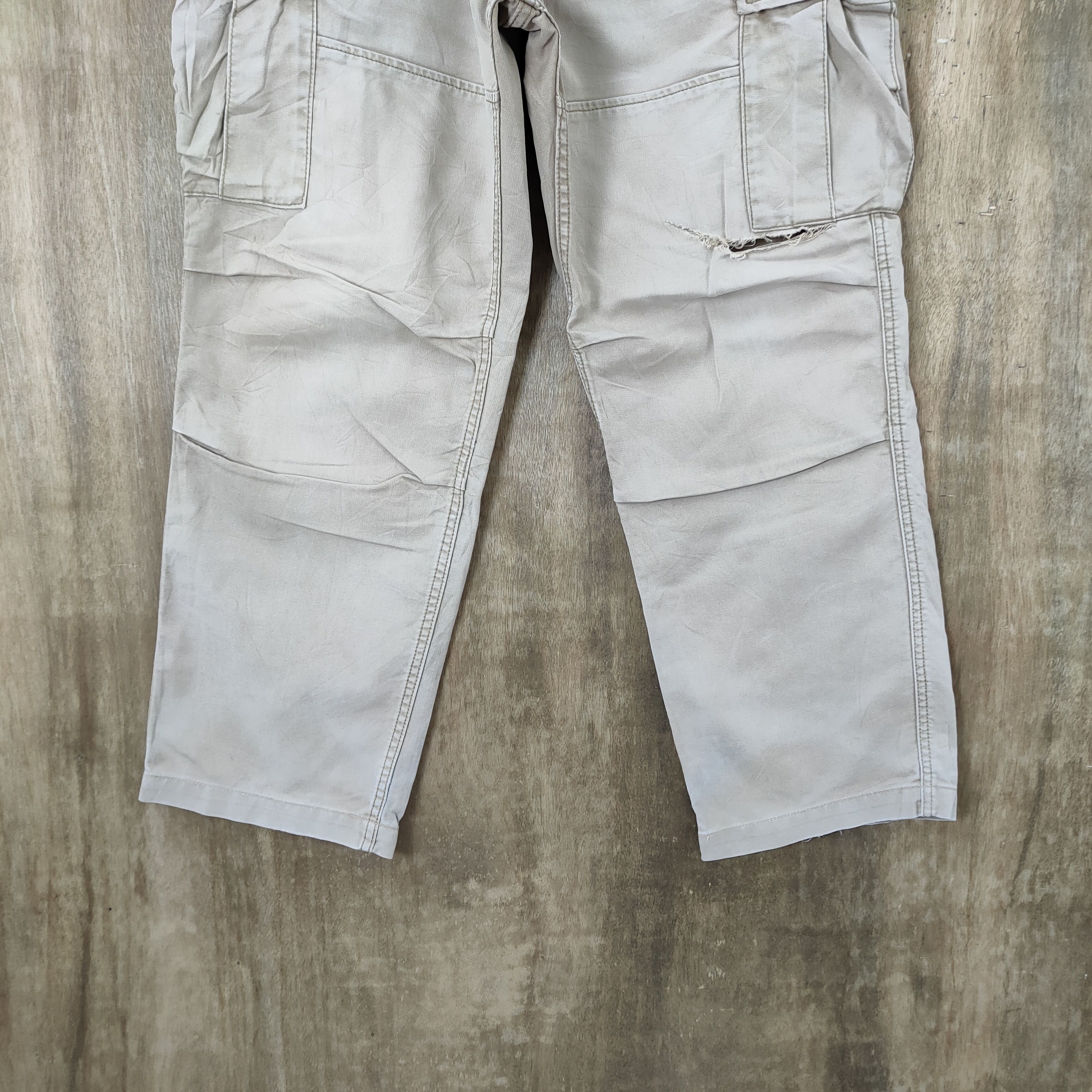 Alpha Industries VINTAGE ALPHA FADED DISTRESSED KNEE CARGO PANTS Size US 30 / EU 46 - 5 Thumbnail