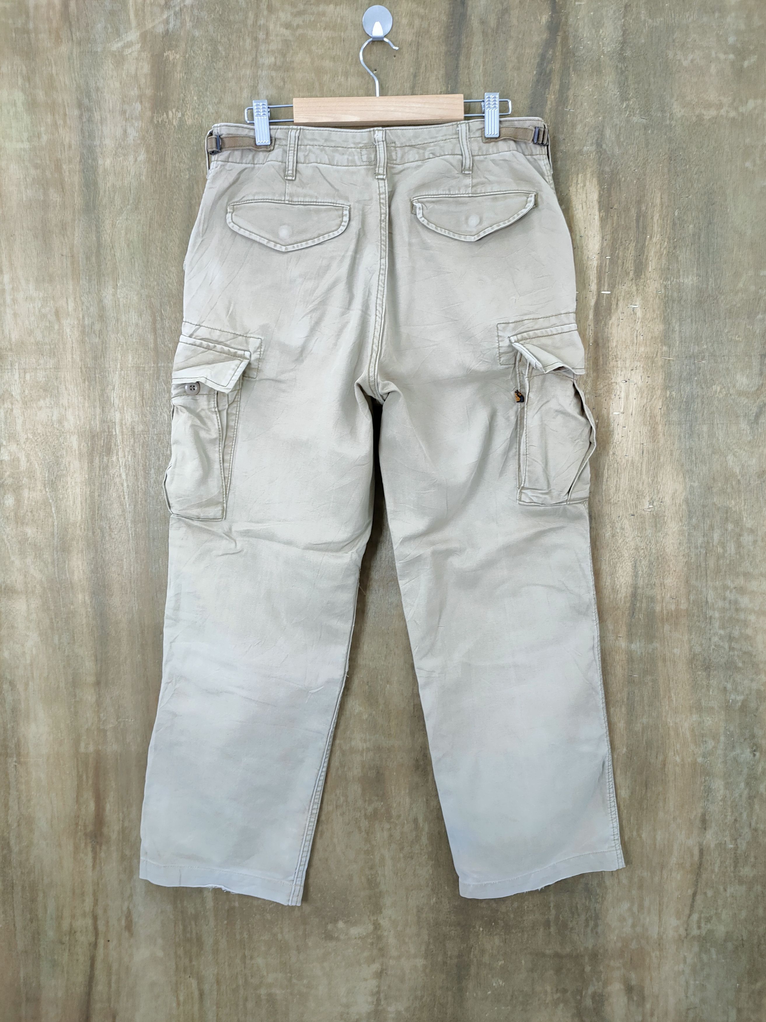 Alpha Industries VINTAGE ALPHA FADED DISTRESSED KNEE CARGO PANTS Size US 30 / EU 46 - 2 Thumbnail