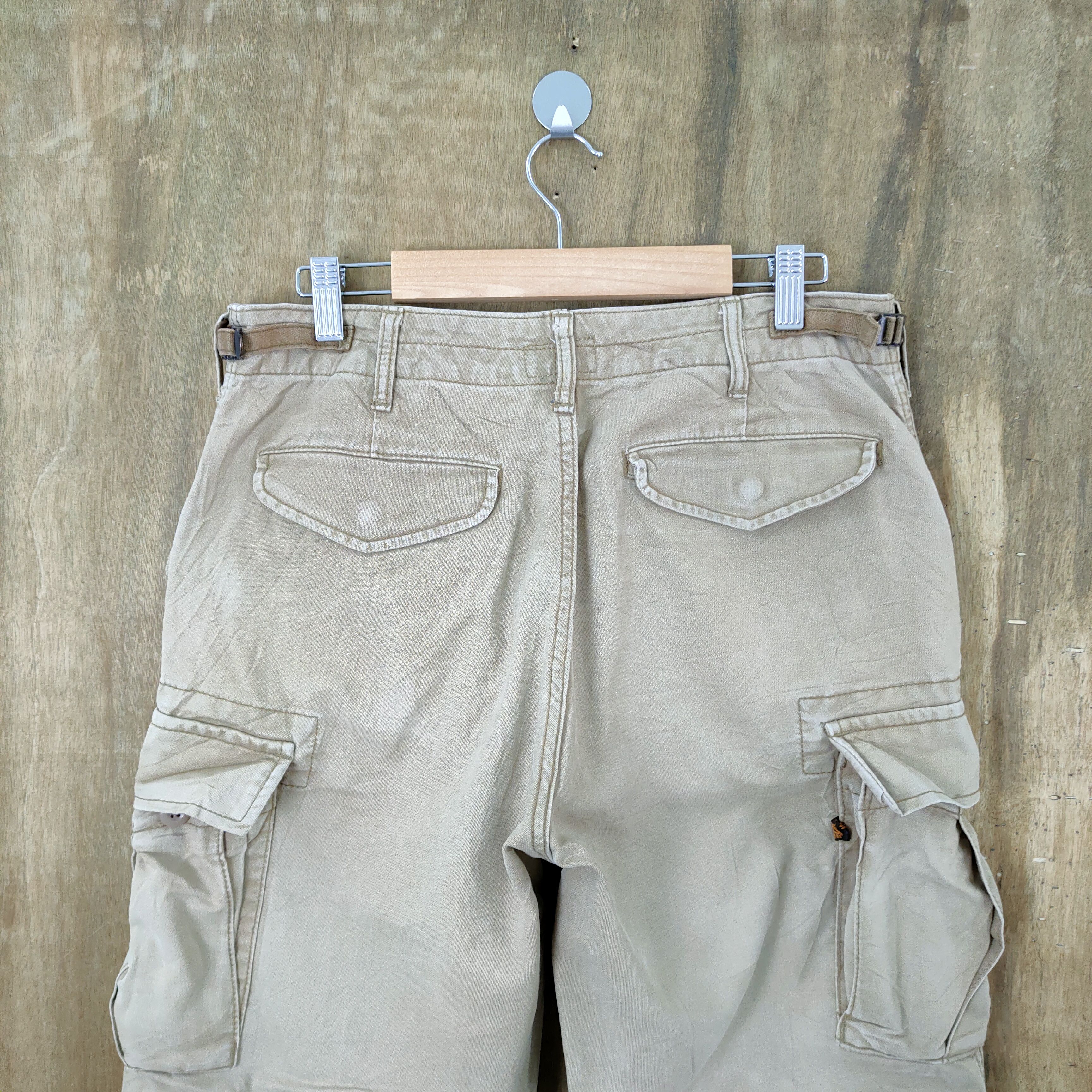 Alpha Industries VINTAGE ALPHA FADED DISTRESSED KNEE CARGO PANTS Size US 30 / EU 46 - 10 Thumbnail