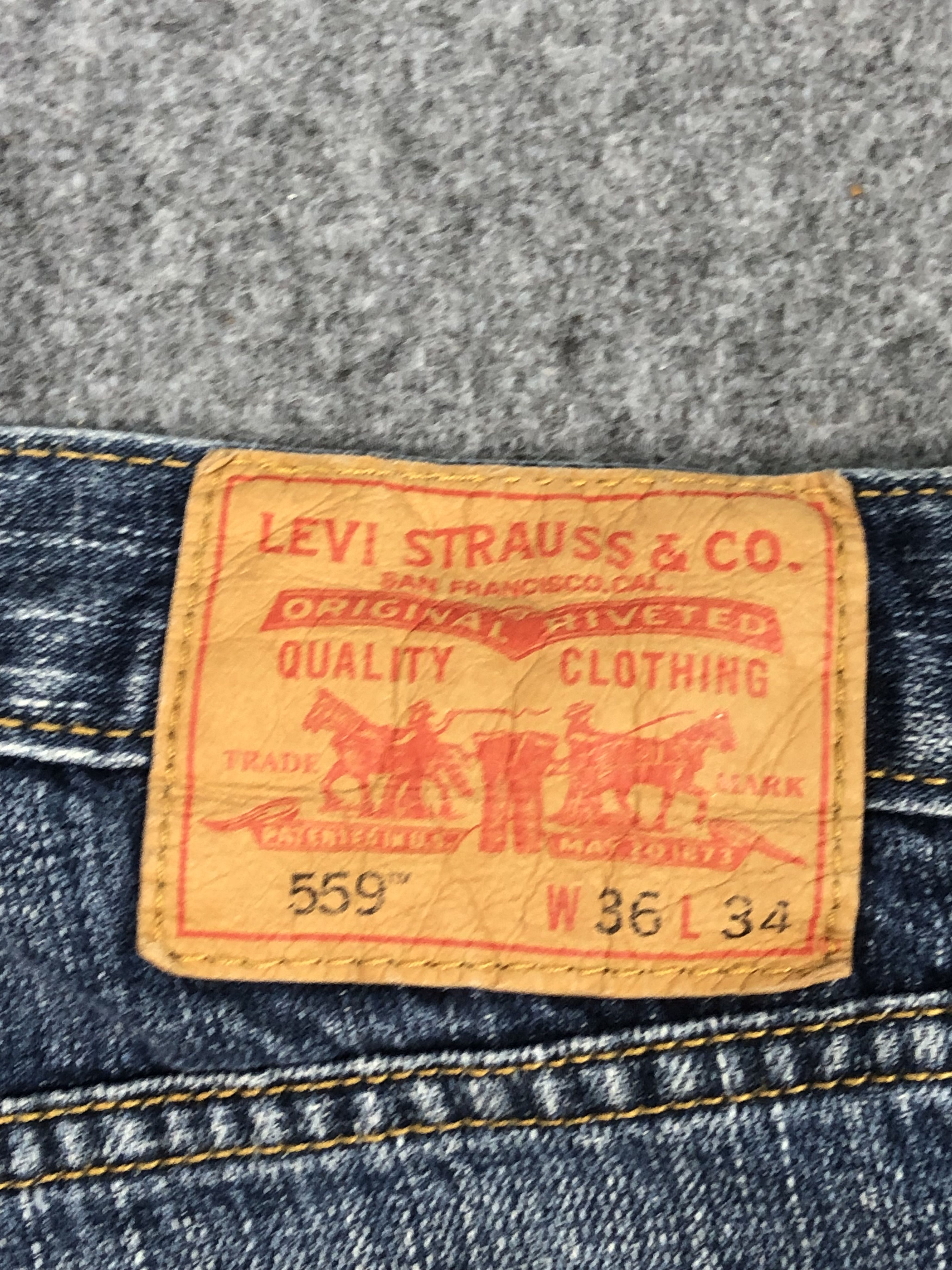 Levi's Vintage Levis 559 Blue Denim Pant DP0326 Size US 39 - 5 Thumbnail