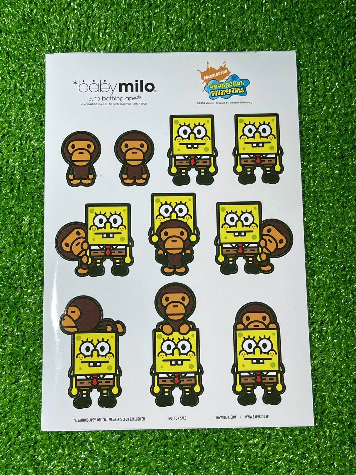 Bape Baby Milo Spongebob Sticker