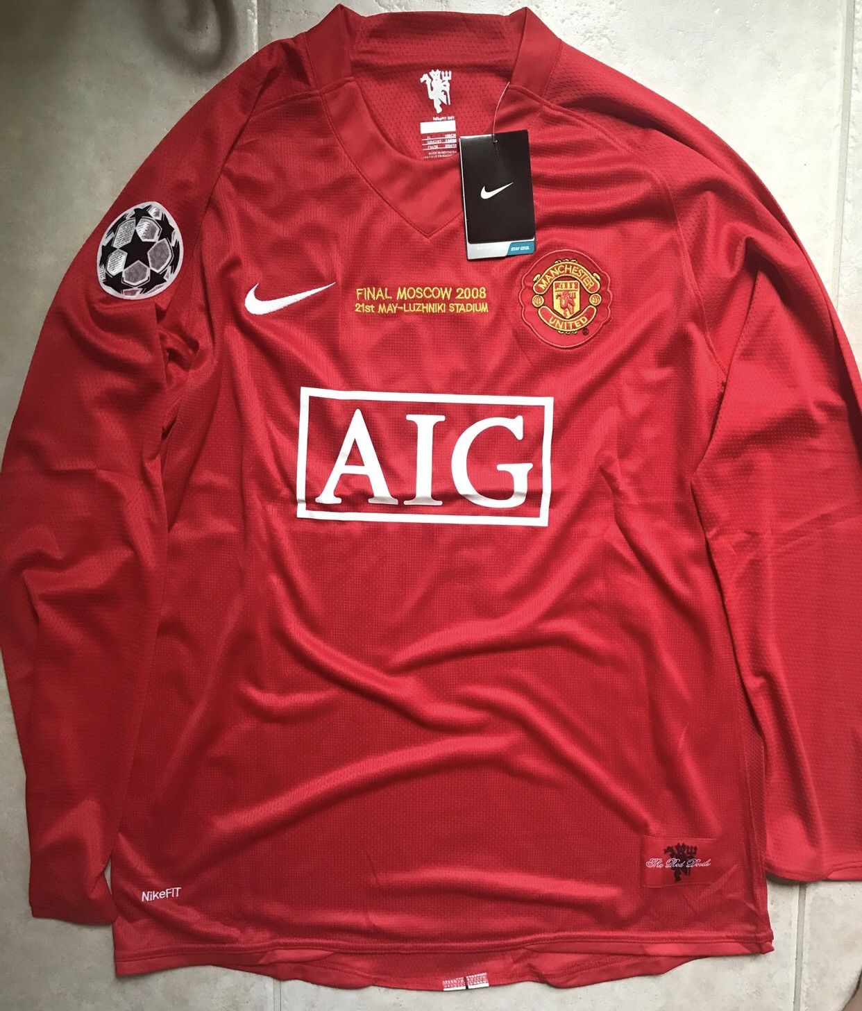 BNWT RONALDO #7 Manchester United 2008-09 Long-Sleeves Third Jersey Shirt  XXL