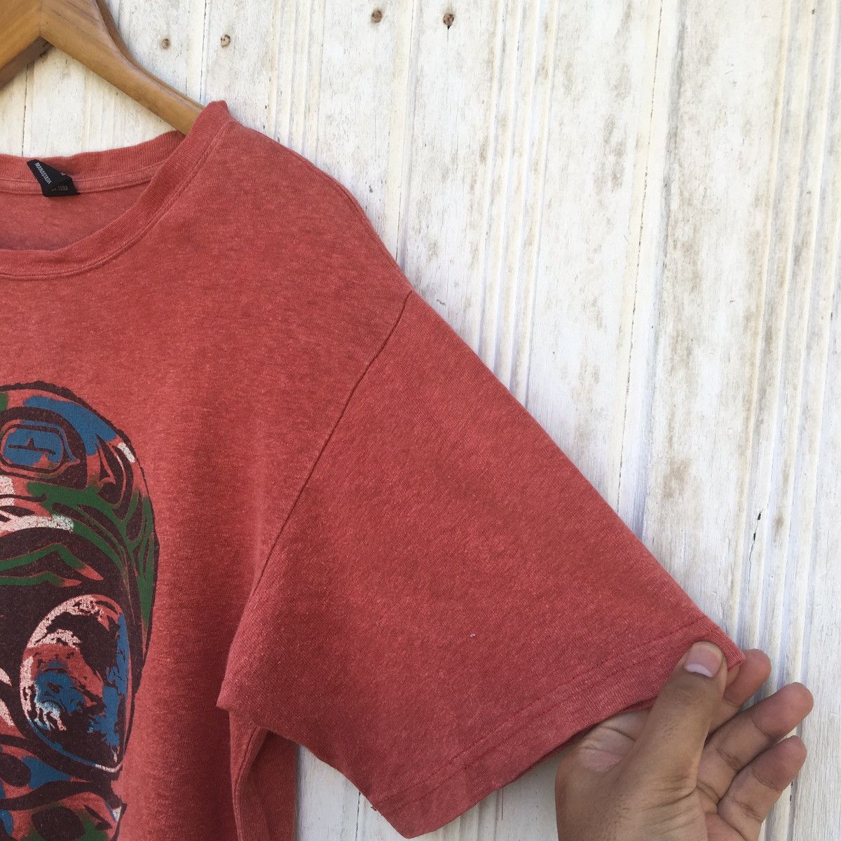 Manastash × Vintage Vintage Manatash Spell Out Multicolour Colourful Tshirt Size US L / EU 52-54 / 3 - 4 Thumbnail