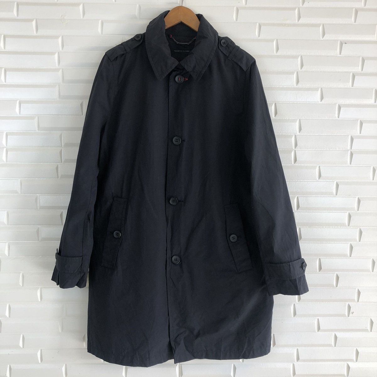 Tommy Hilfiger × Vintage TOMMY HILFIGER LONG JACKET Size US L / EU 52-54 / 3 - 1 Thumbnail