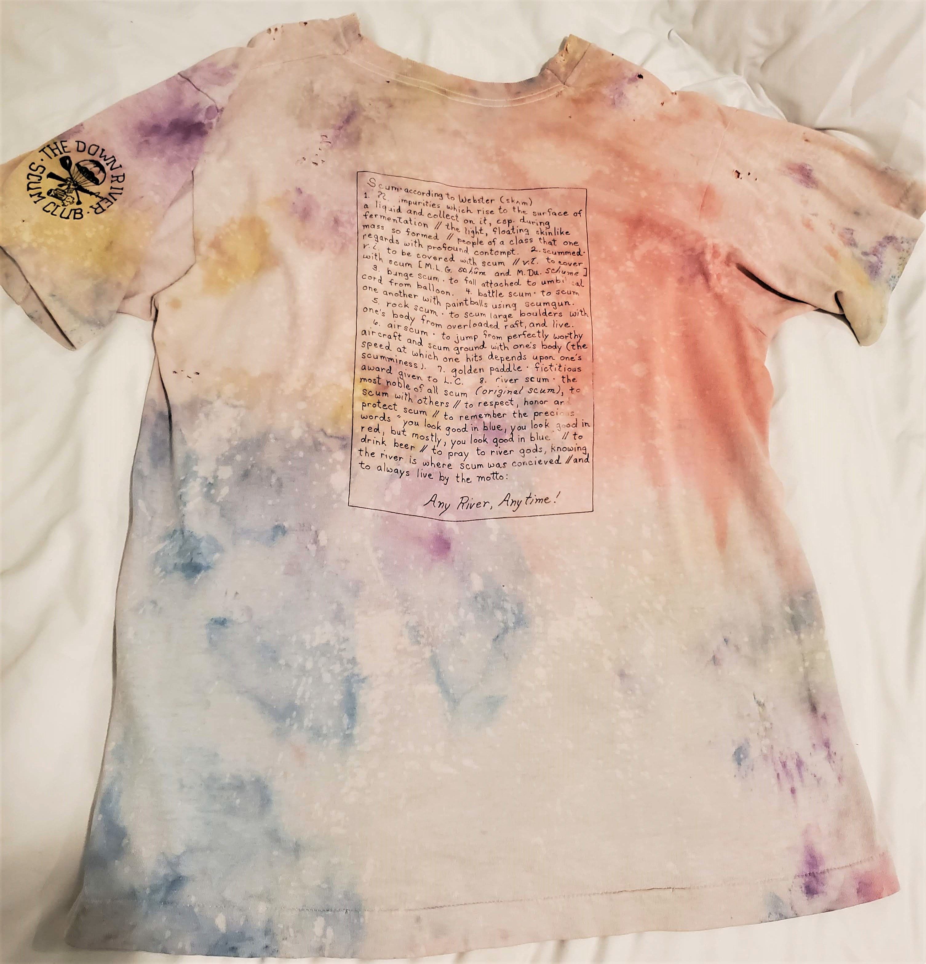 Fruit Of The Loom × Vintage The downriver Scum Club whitewater rafting Thrashed & Dyed Size US M / EU 48-50 / 2 - 2 Thumbnail