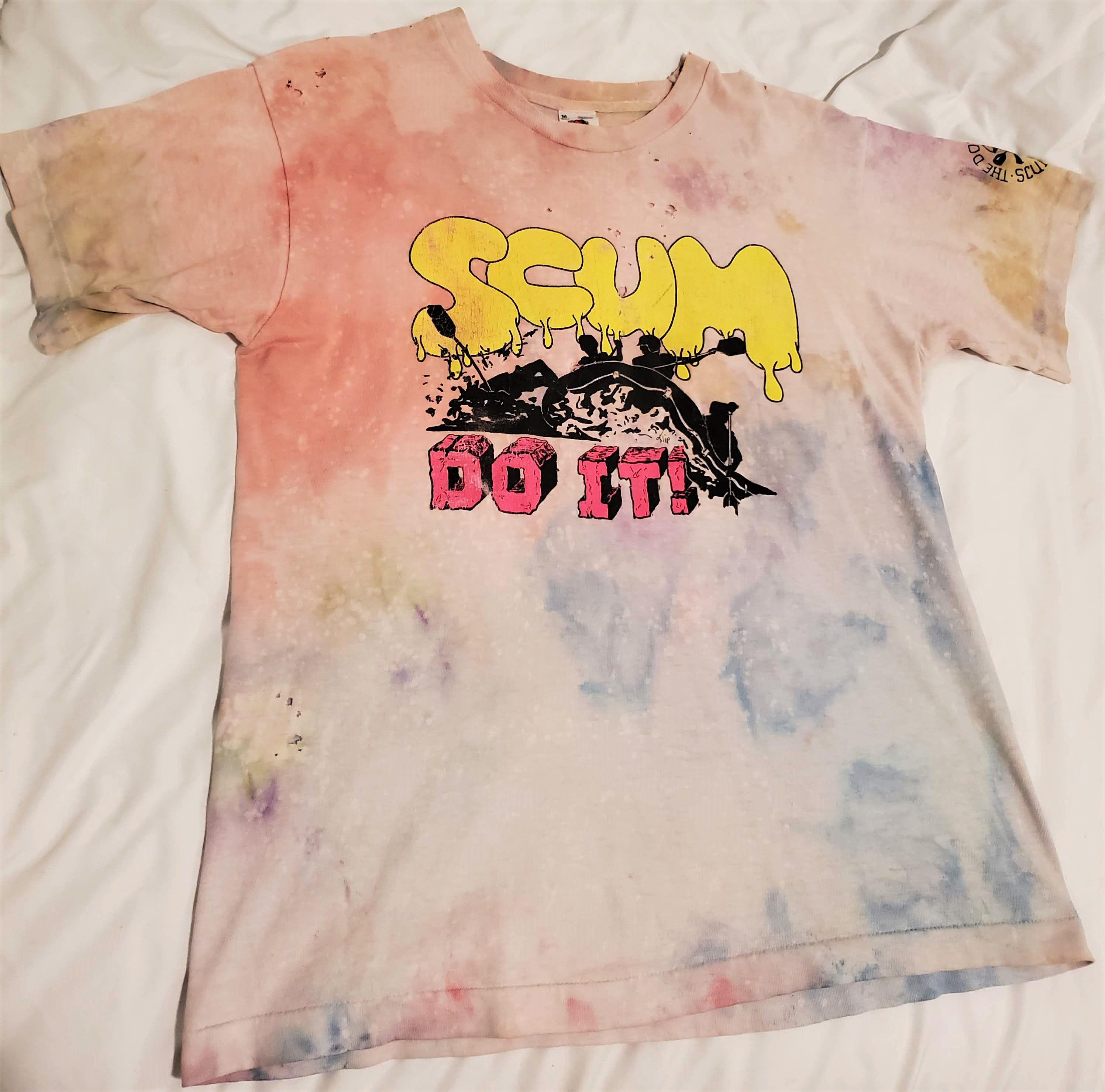 Fruit Of The Loom × Vintage The downriver Scum Club whitewater rafting Thrashed & Dyed Size US M / EU 48-50 / 2 - 1 Thumbnail