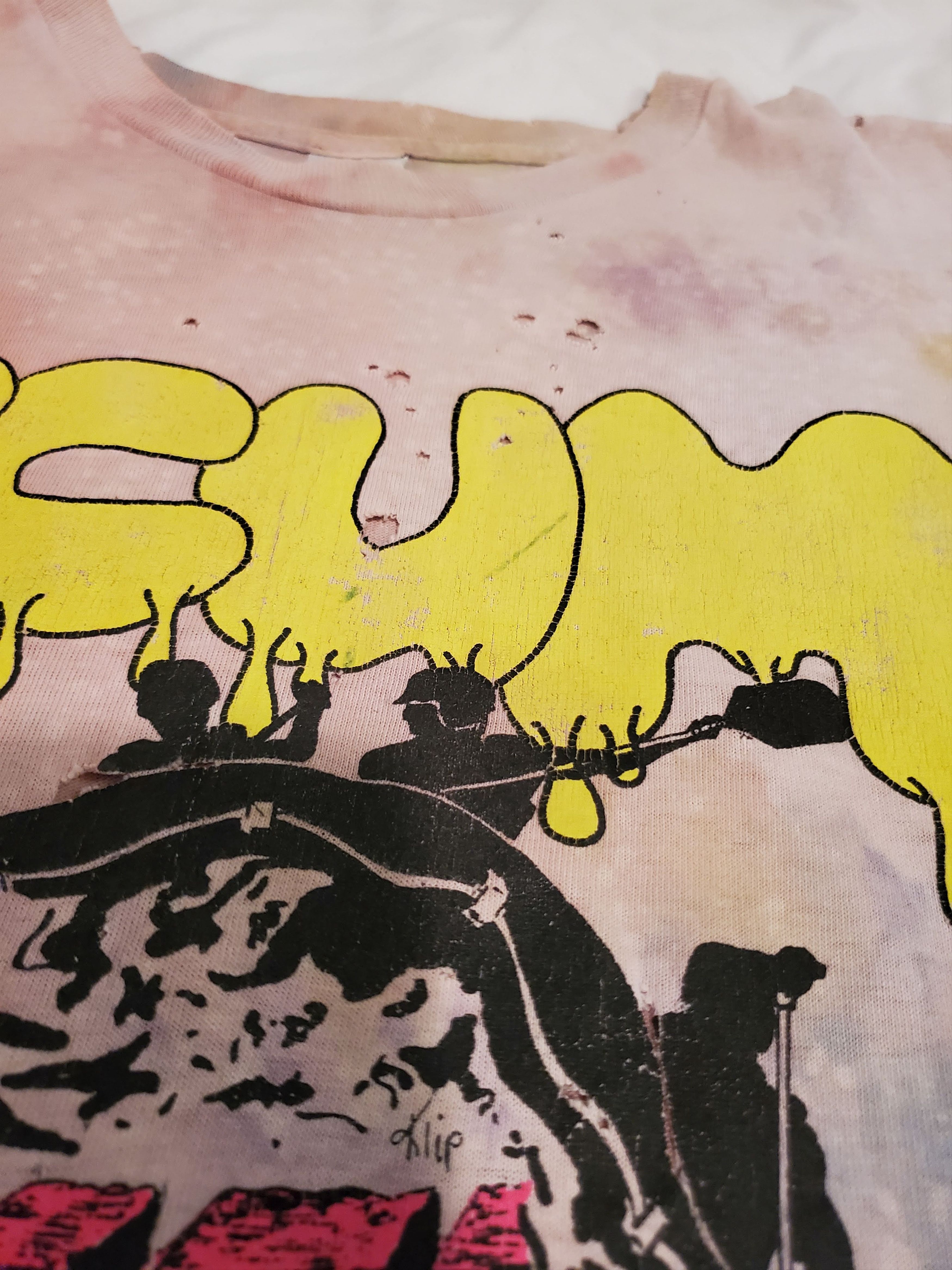 Fruit Of The Loom × Vintage The downriver Scum Club whitewater rafting Thrashed & Dyed Size US M / EU 48-50 / 2 - 9 Thumbnail