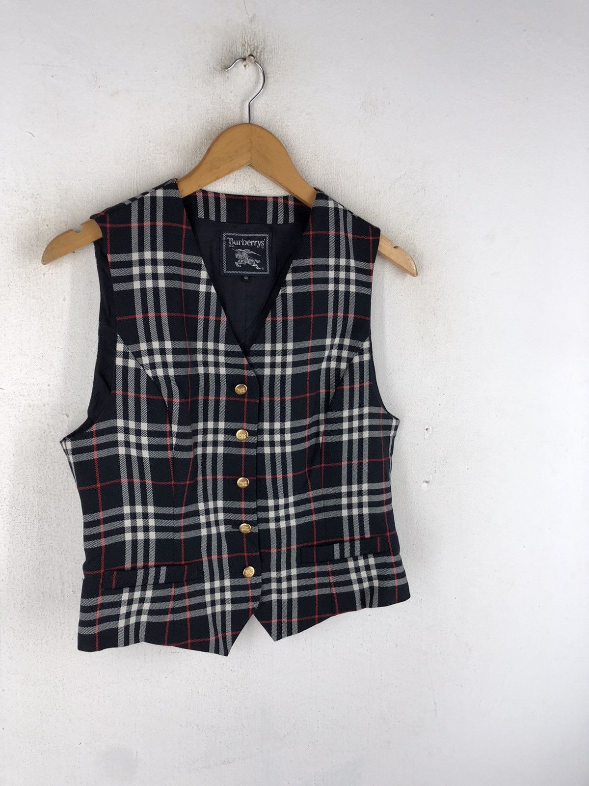Burberry 🔥BURBERRY NOVA CHECK GARMENT VEST Size US S / EU 44-46 / 1 - 2 Thumbnail