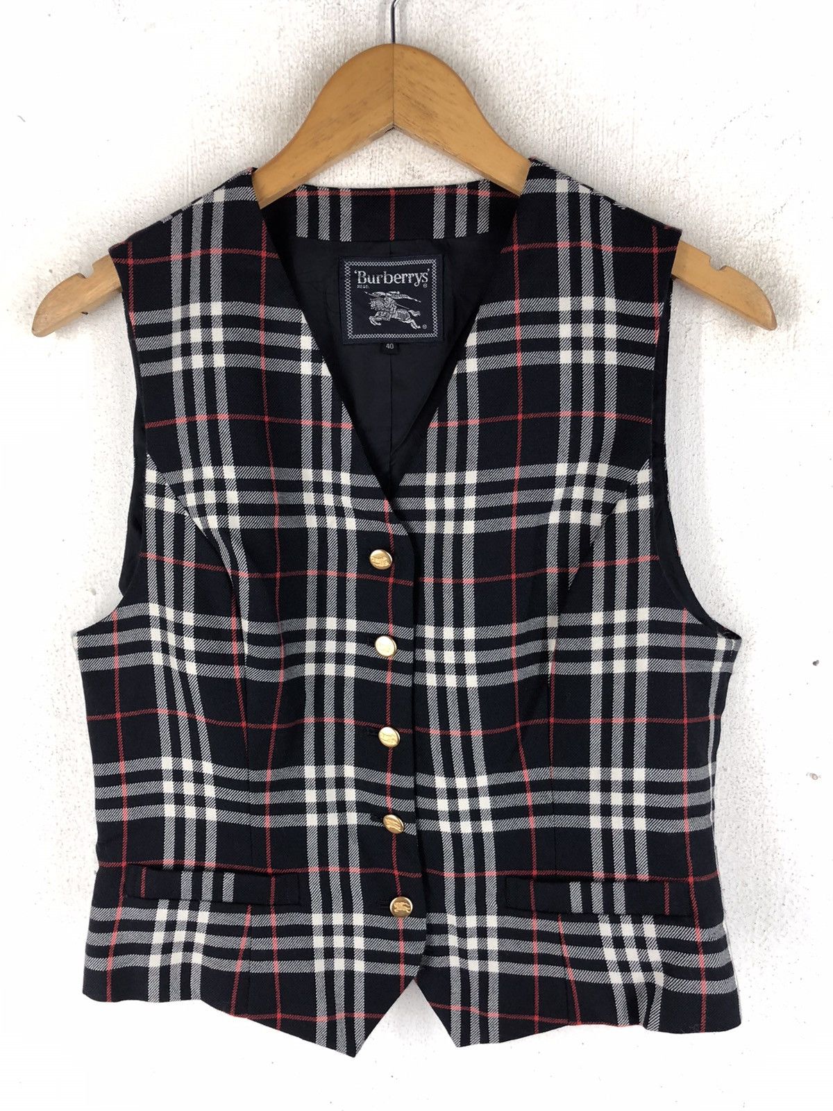 Burberry 🔥BURBERRY NOVA CHECK GARMENT VEST Size US S / EU 44-46 / 1 - 4 Thumbnail