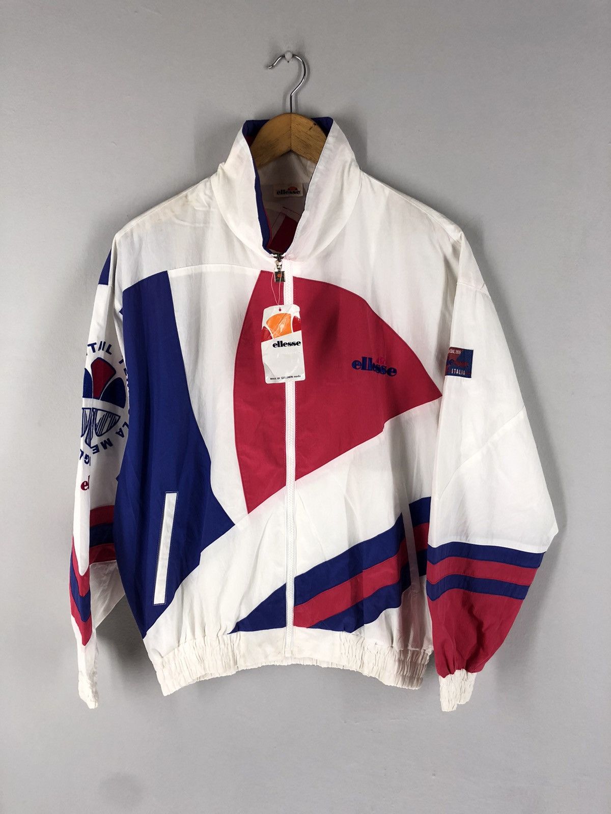 🔥NWT🔥RARE 90s ELLESSE TENIS MULTI BLOCK COLOR JACKET