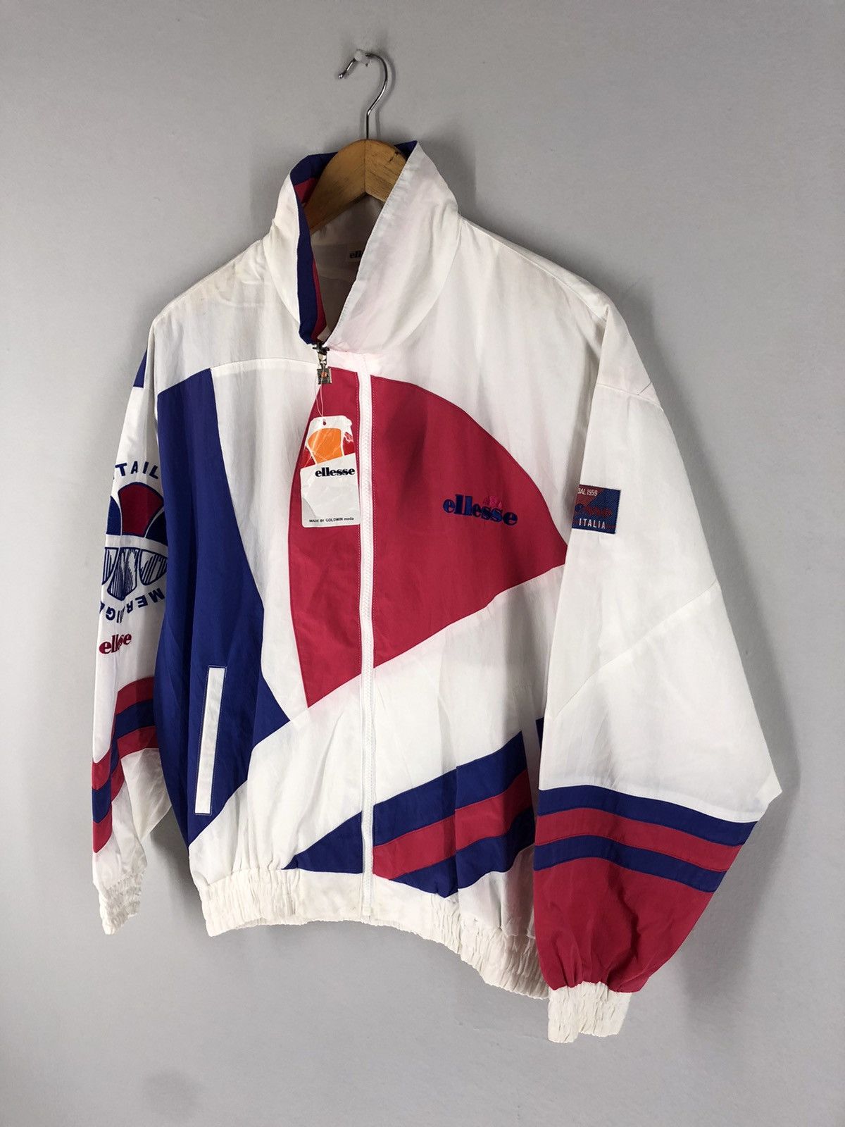 Ellesse 🔥NWT🔥RARE 90s ELLESSE TENIS MULTI BLOCK COLOR JACKET Size US L / EU 52-54 / 3 - 4 Thumbnail