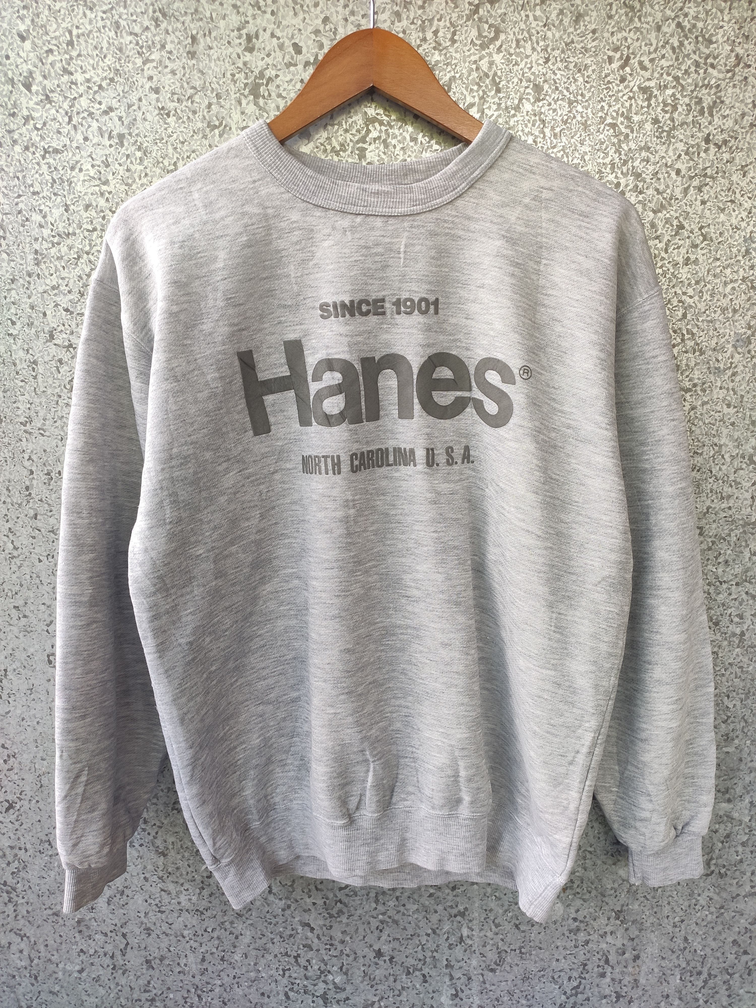 Hanes Vintage 90s Vintage Hanes sweatshirt spell out jumper Size US M / EU 48-50 / 2 - 1 Thumbnail