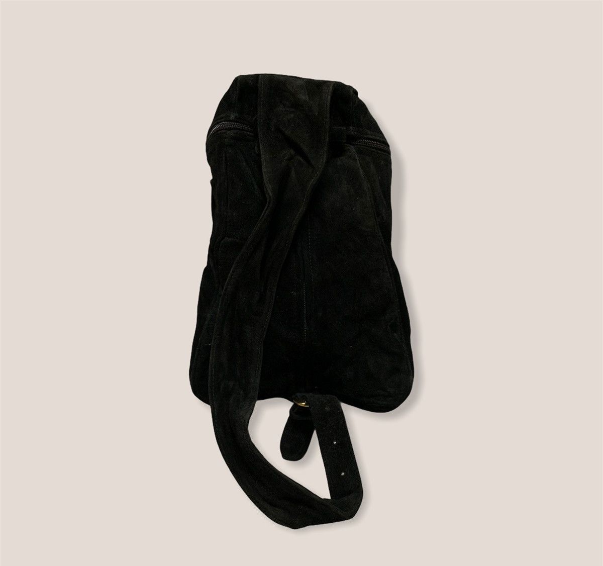 Genuine Leather Suede Leather backpack - vintage leather rucksack Size ONE SIZE - 1 Thumbnail
