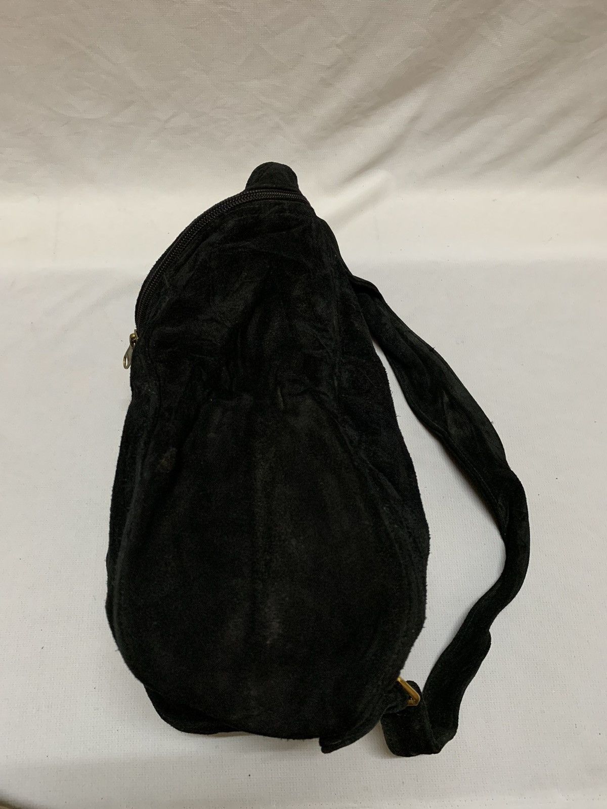 Genuine Leather Suede Leather backpack - vintage leather rucksack Size ONE SIZE - 4 Thumbnail