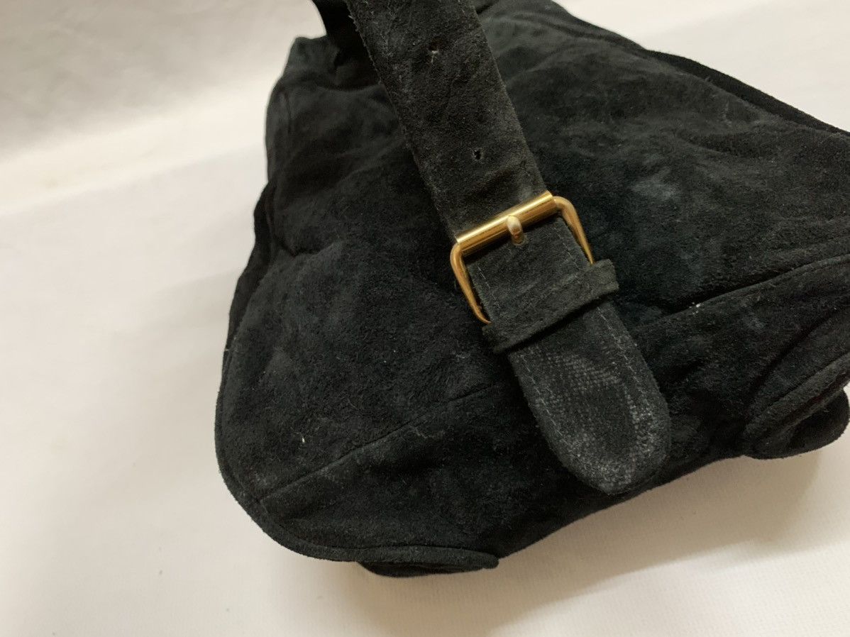 Genuine Leather Suede Leather backpack - vintage leather rucksack Size ONE SIZE - 11 Thumbnail