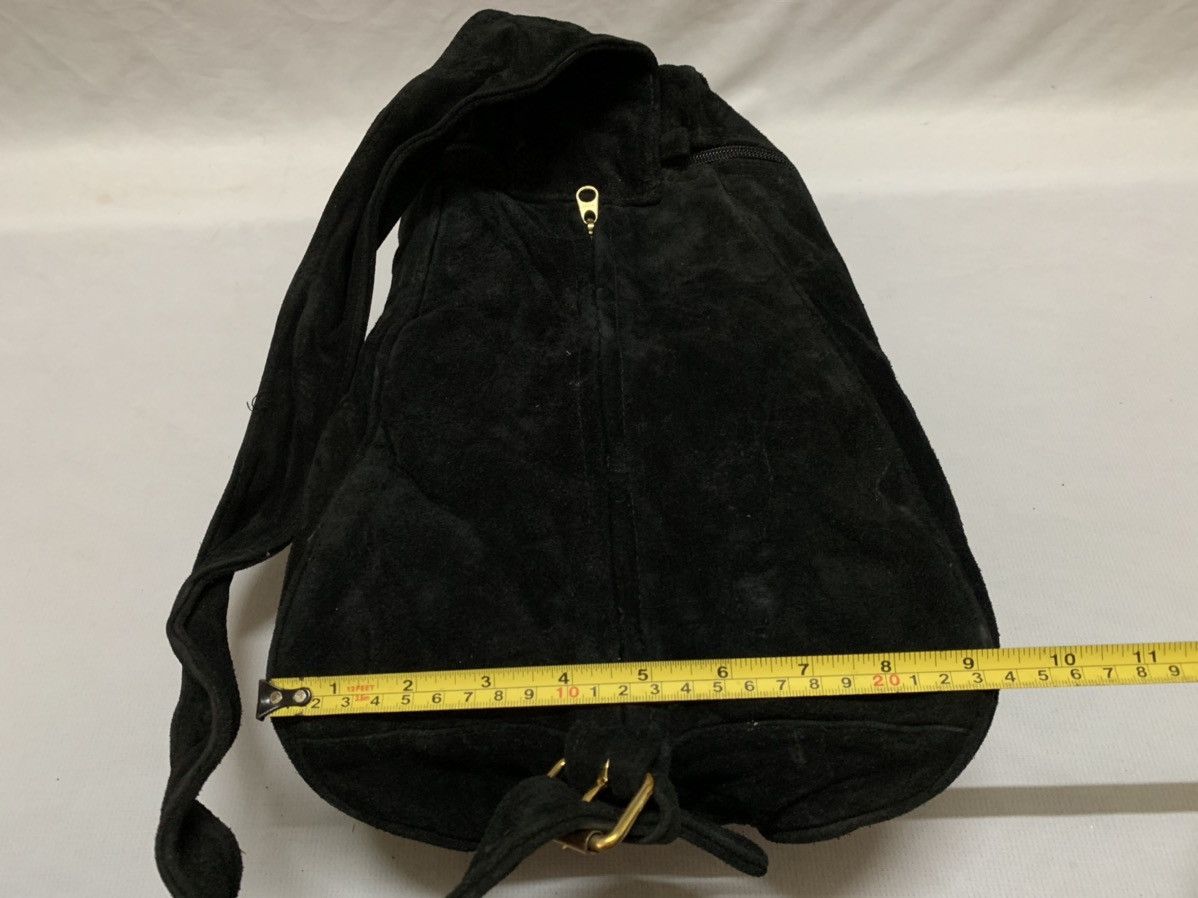 Genuine Leather Suede Leather backpack - vintage leather rucksack Size ONE SIZE - 13 Thumbnail