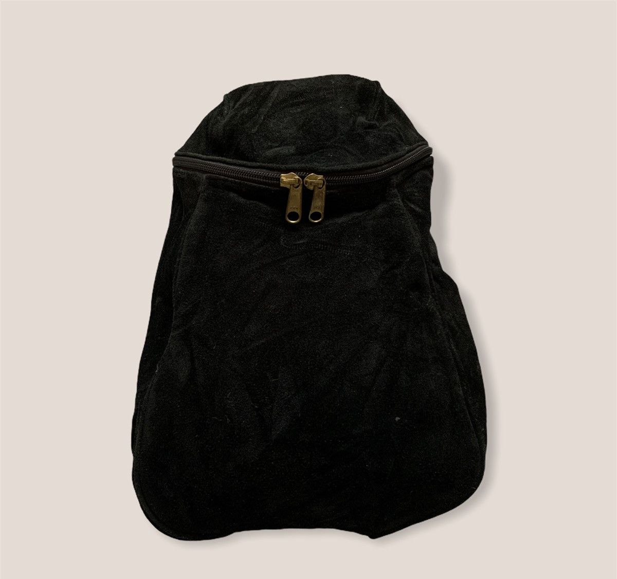 Genuine Leather Suede Leather backpack - vintage leather rucksack Size ONE SIZE - 2 Thumbnail
