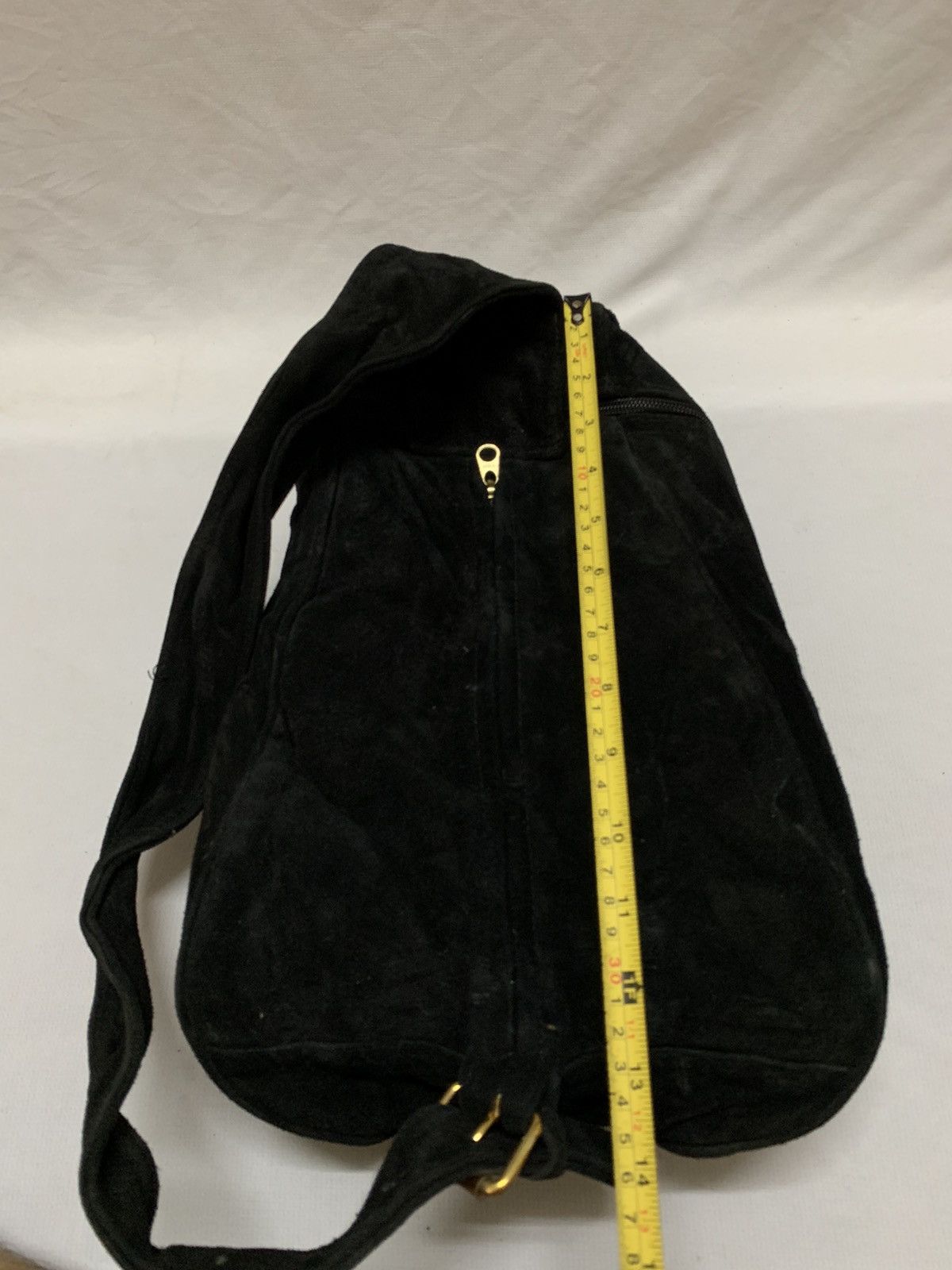 Genuine Leather Suede Leather backpack - vintage leather rucksack Size ONE SIZE - 12 Thumbnail