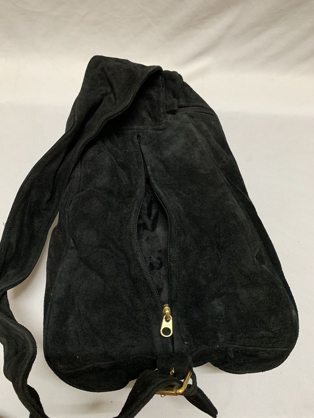 Genuine Leather Suede Leather backpack - vintage leather rucksack Size ONE SIZE - 6 Thumbnail