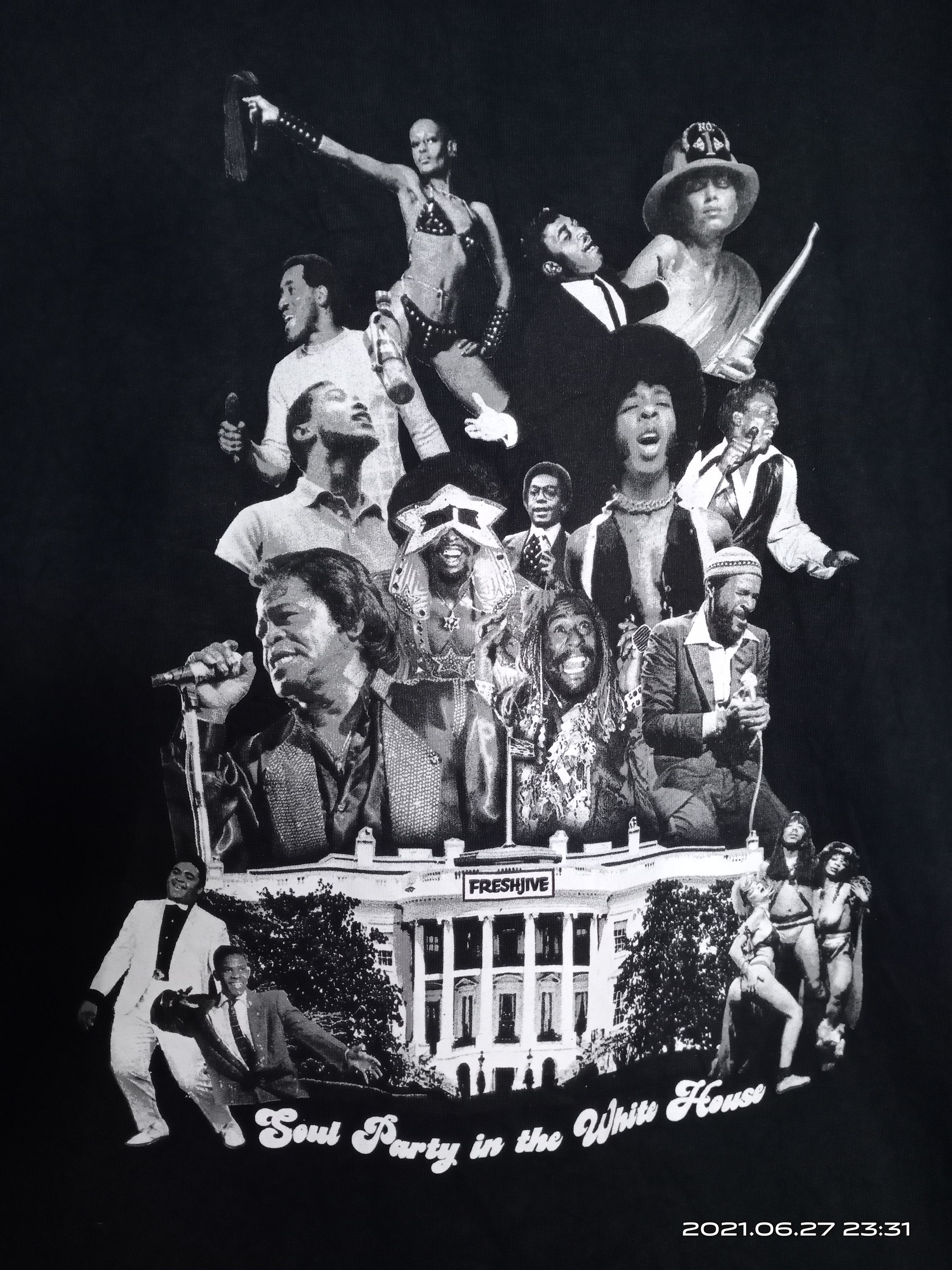 Freshjive × Vintage VINTAGE FRESHJIVE SOUL PARTY IN THE WHITE HOUSE TSHIRT Size US L / EU 52-54 / 3 - 5 Thumbnail