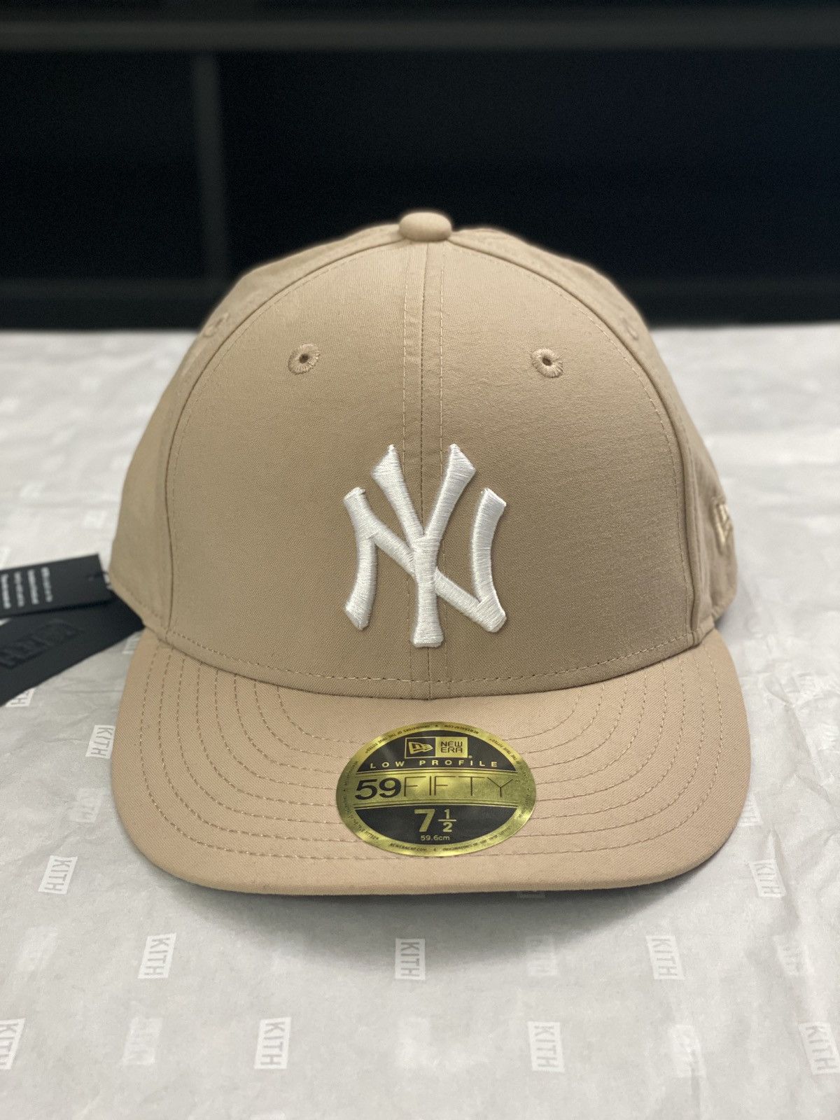 Kith Kith Summer 2021 Tan New Era Nylon 59FIFTY Yankees Cap 7 1/2