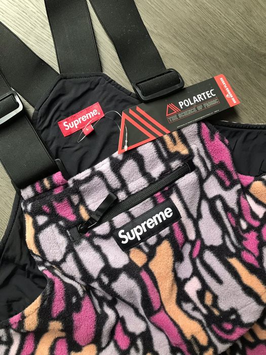 Supreme Supreme Polartec Fleece Overalls, Purple Treebark Camo, L