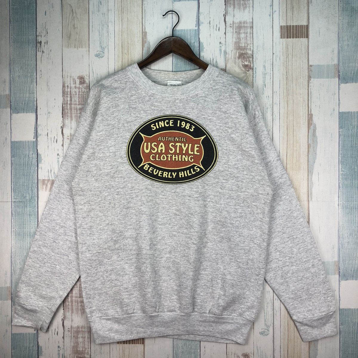 Tultex × Vintage Vintage 90s Beverly Hill USA Style Clothing Sweatshirt Size US XL / EU 56 / 4 - 1 Thumbnail