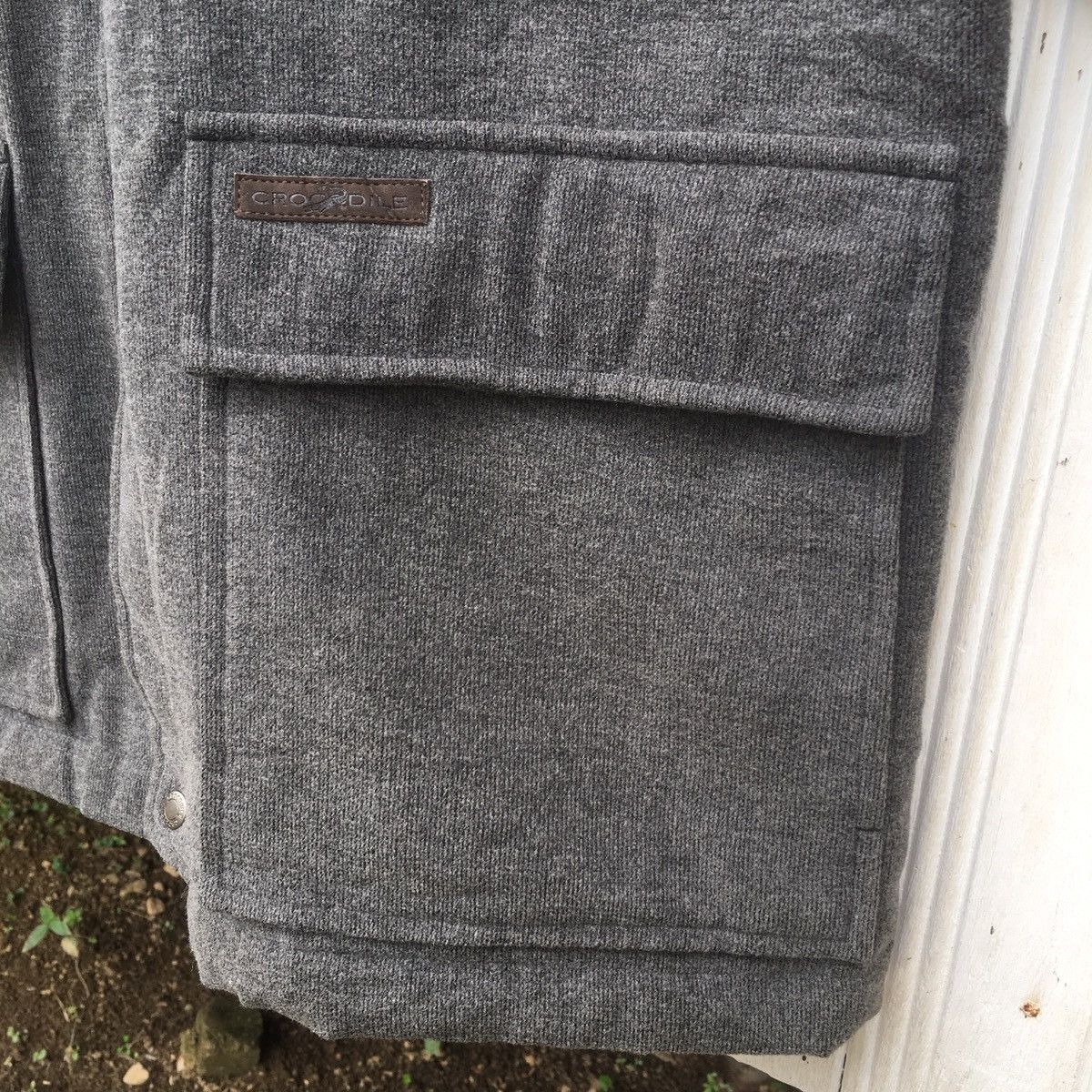 Vintage Crocodile Italy Long Jacket Large Size