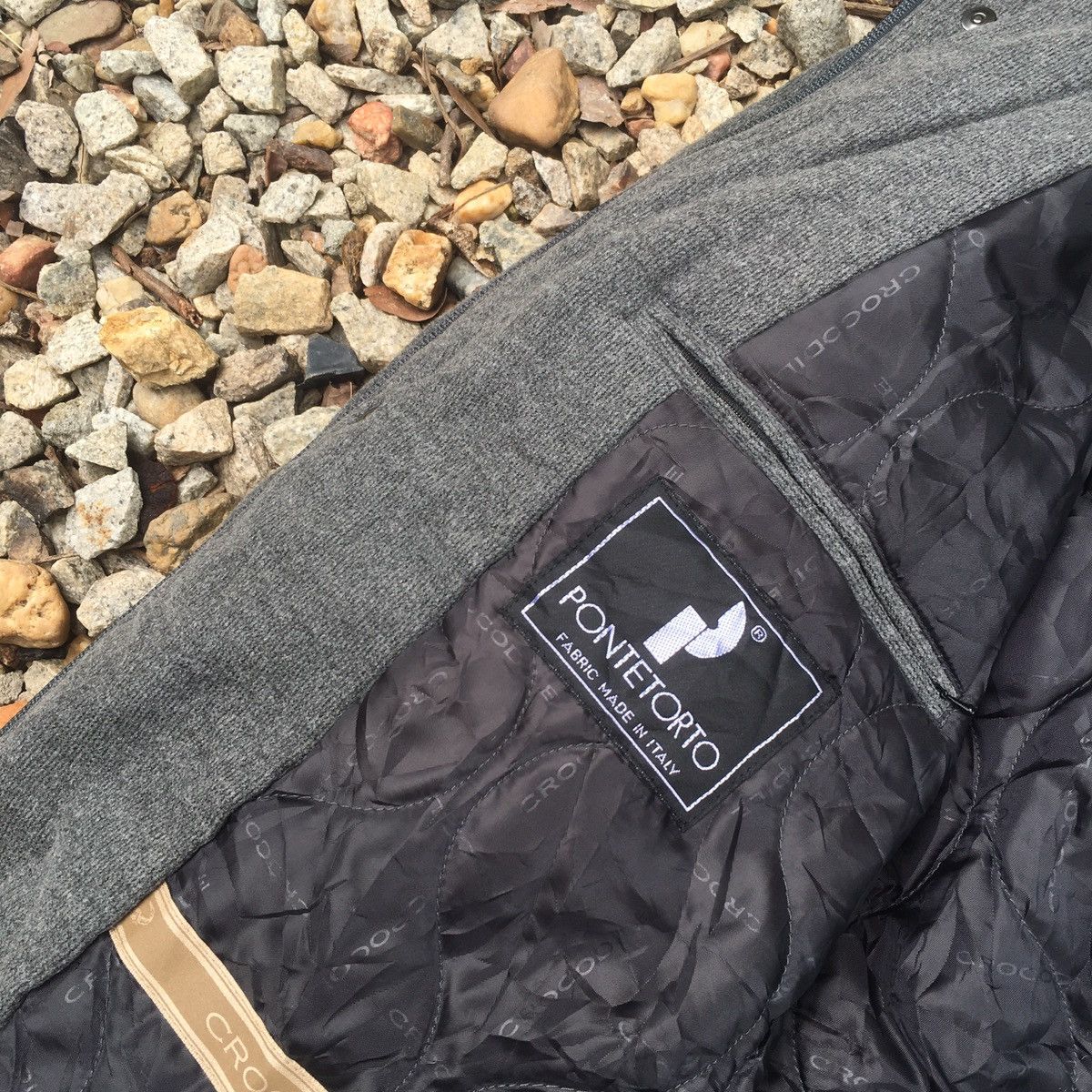 Vintage Crocodile Italy Long Jacket Large Size