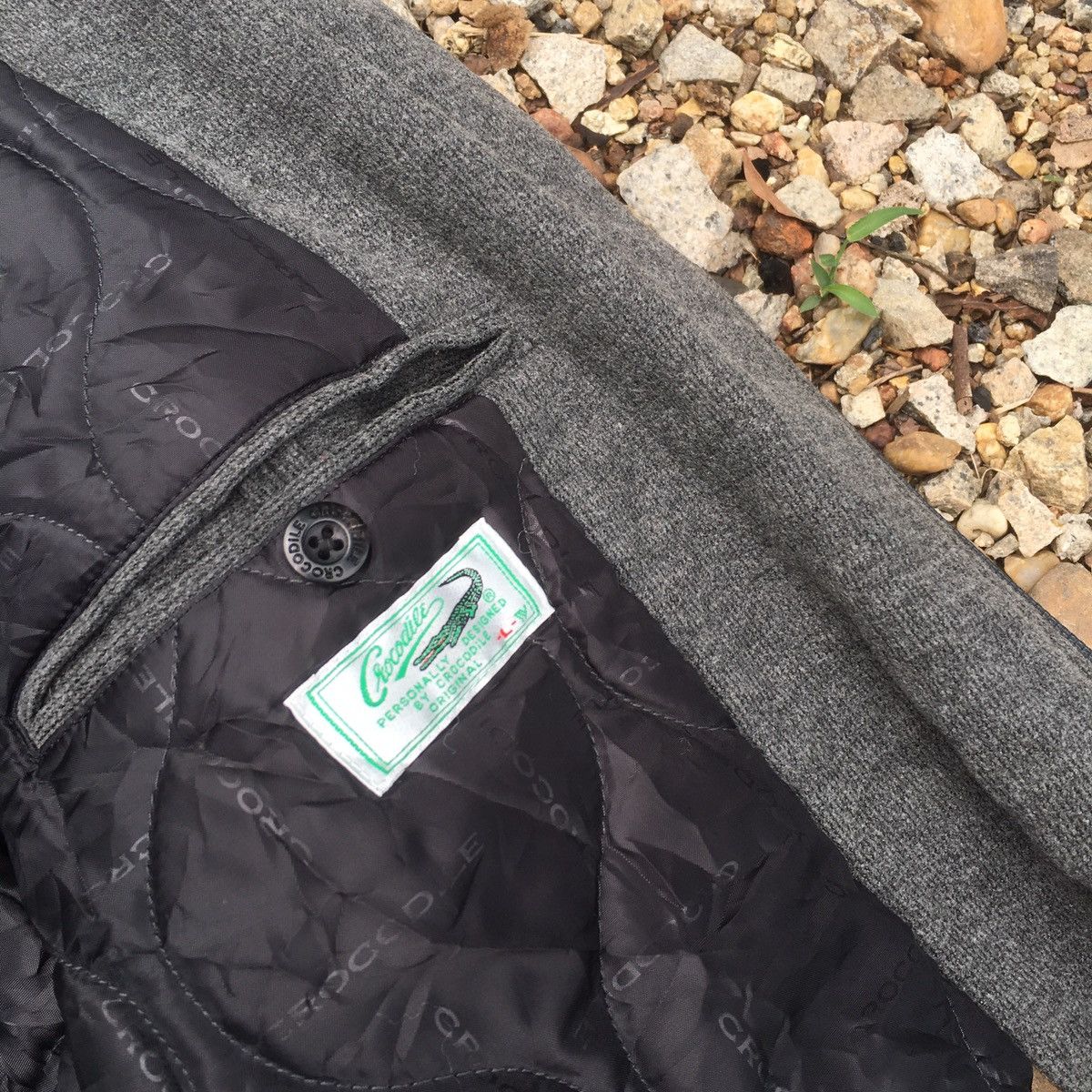 Vintage Crocodile Italy Long Jacket Large Size