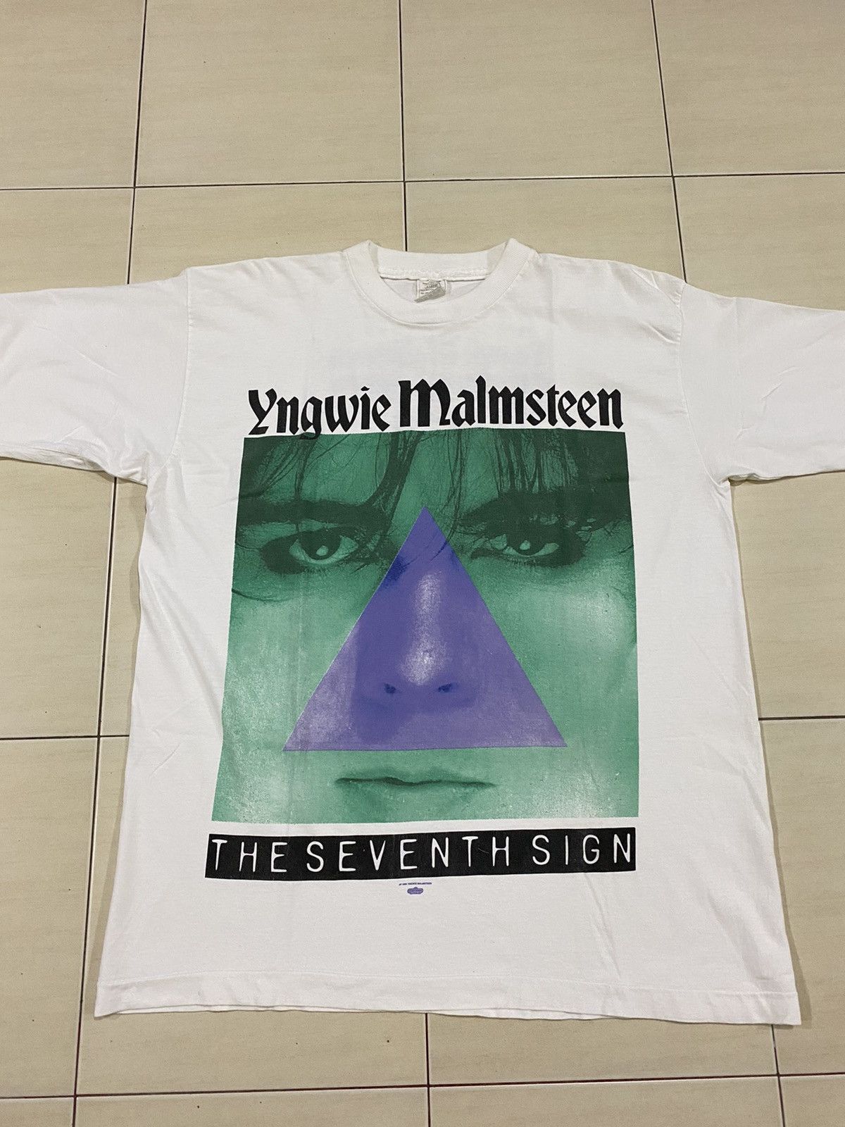 Band Tees × Vintage Rare Vintage Yngwie Malmsteen The Seventh sign