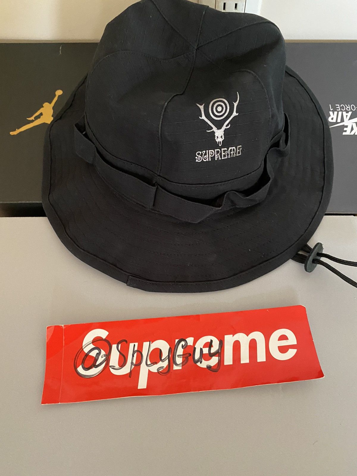 Supreme Supreme x South2 West8 Jungle Hat S/M Black SS21 | Grailed