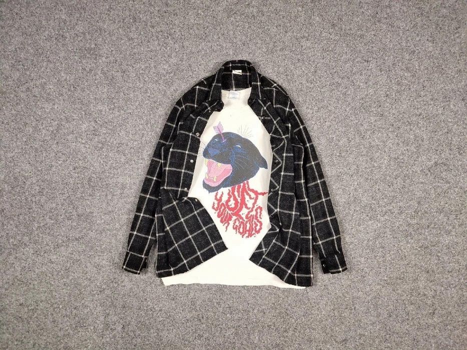 Flannel Vintage Flannel Shirt Plaid Checkered Travis Scott Style Size US L / EU 52-54 / 3 - 1 Thumbnail