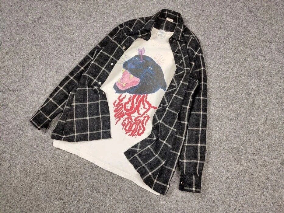 Flannel Vintage Flannel Shirt Plaid Checkered Travis Scott Style Size US L / EU 52-54 / 3 - 2 Thumbnail