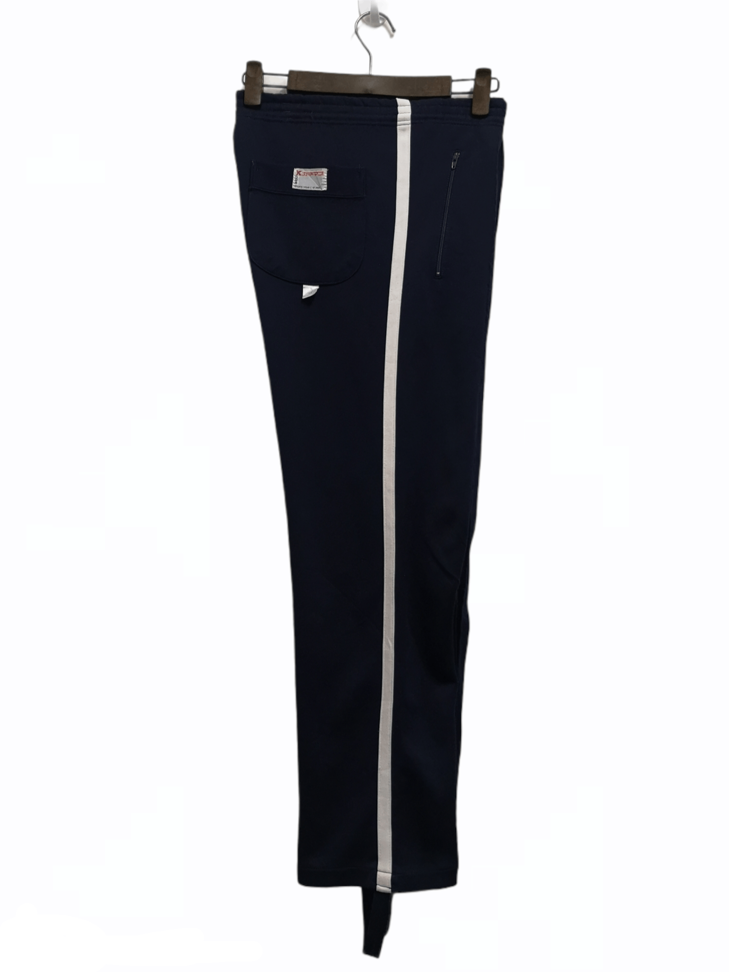 image of Vintage Japanese Track Bottom in Dark Blue, Men's (Size 31)