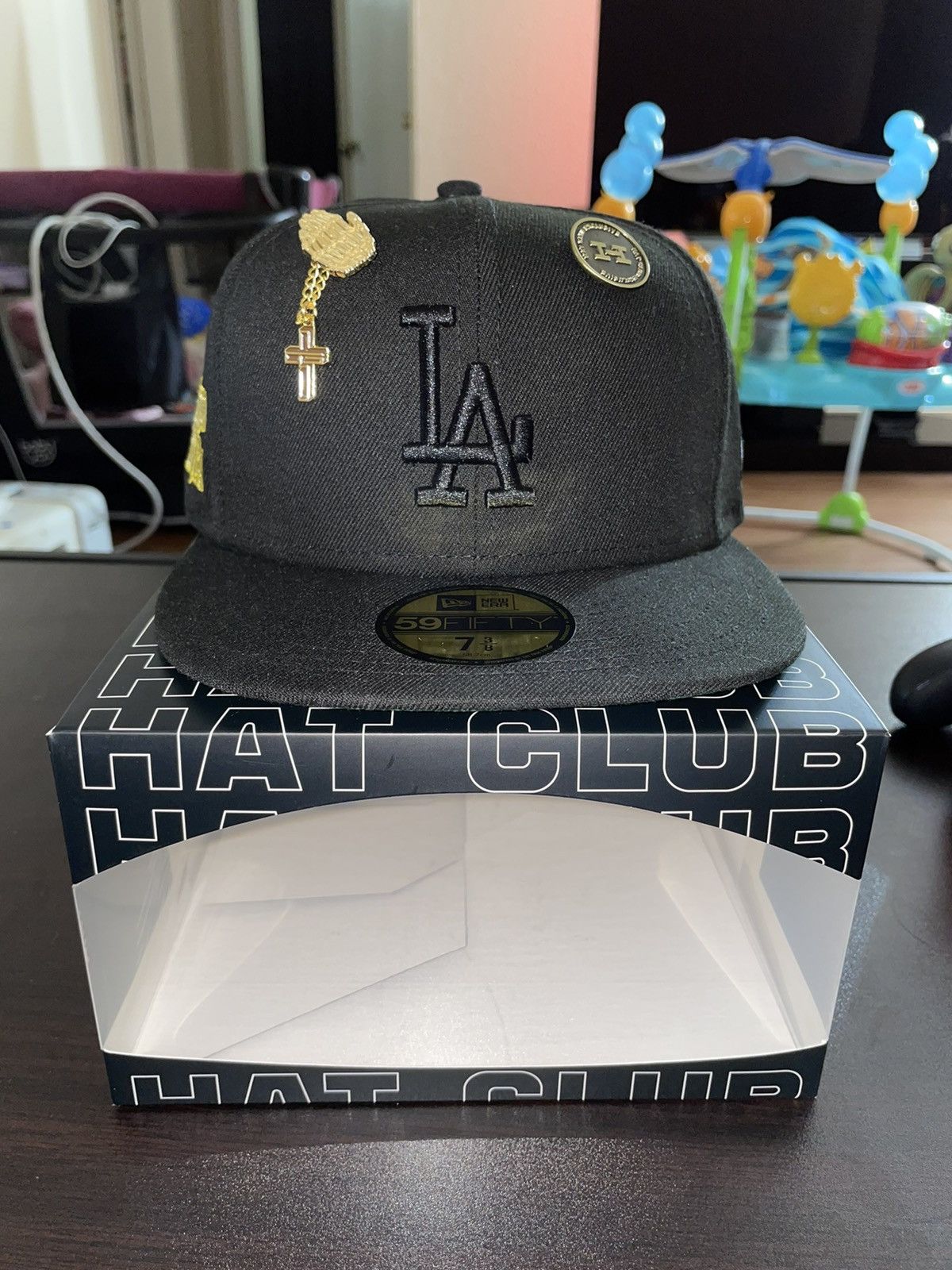 New Era Hat Club Dodgers Gold Digger 7 3/8 w/ Scruffgod Pin Grailed