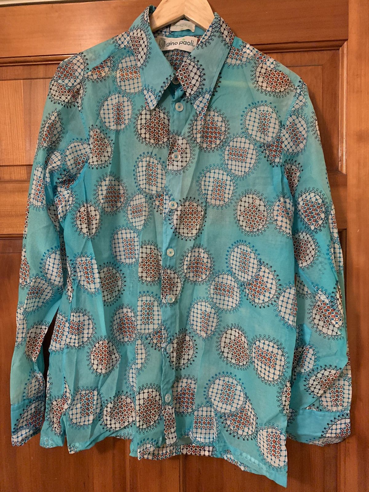 RARE* Vintage 1960's Gino Paoli Sheer Button Shirt XL (M-L)