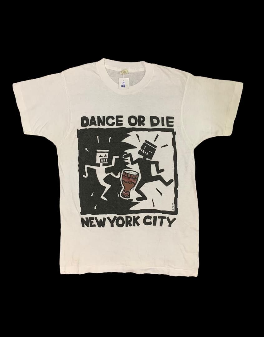 Vintage Vtg 80's Dance or Die Keith Haring New York Art Graffiti