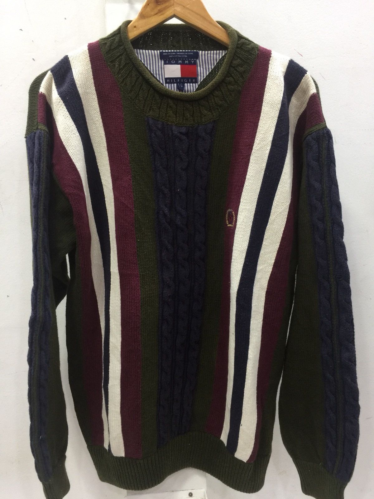 Tommy Hilfiger × Vintage Tommy Hilfiger Vintage 80s Sweater by Tommy Hilfiger Size US L / EU 52-54 / 3 - 1 Thumbnail