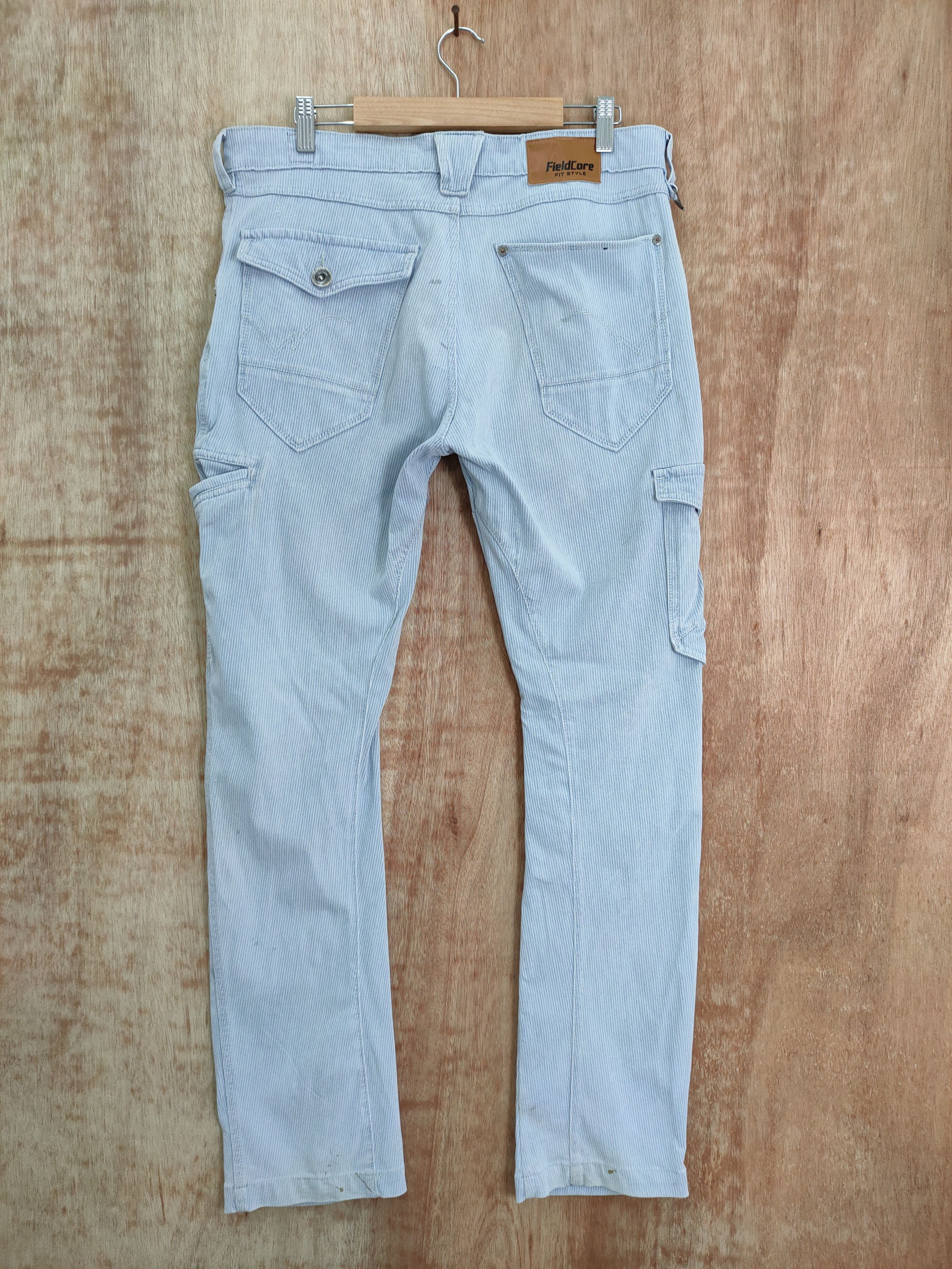 Japanese Brand FIELD CORE STRECHT FADED/STAIN CARGO PANTS Size US 33 - 2 Thumbnail