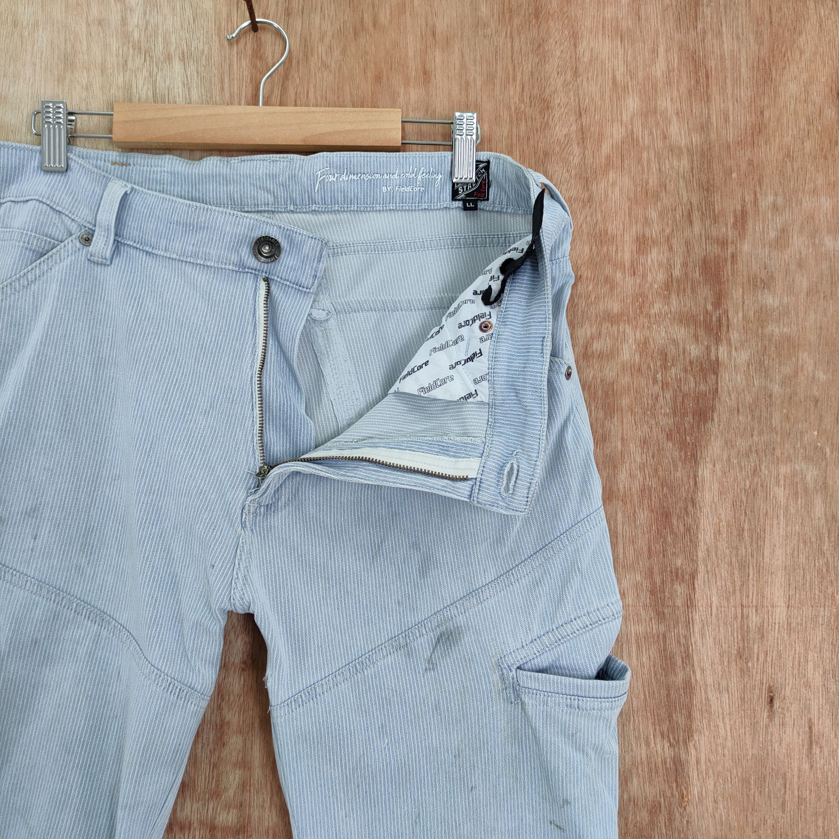 Japanese Brand FIELD CORE STRECHT FADED/STAIN CARGO PANTS Size US 33 - 3 Thumbnail