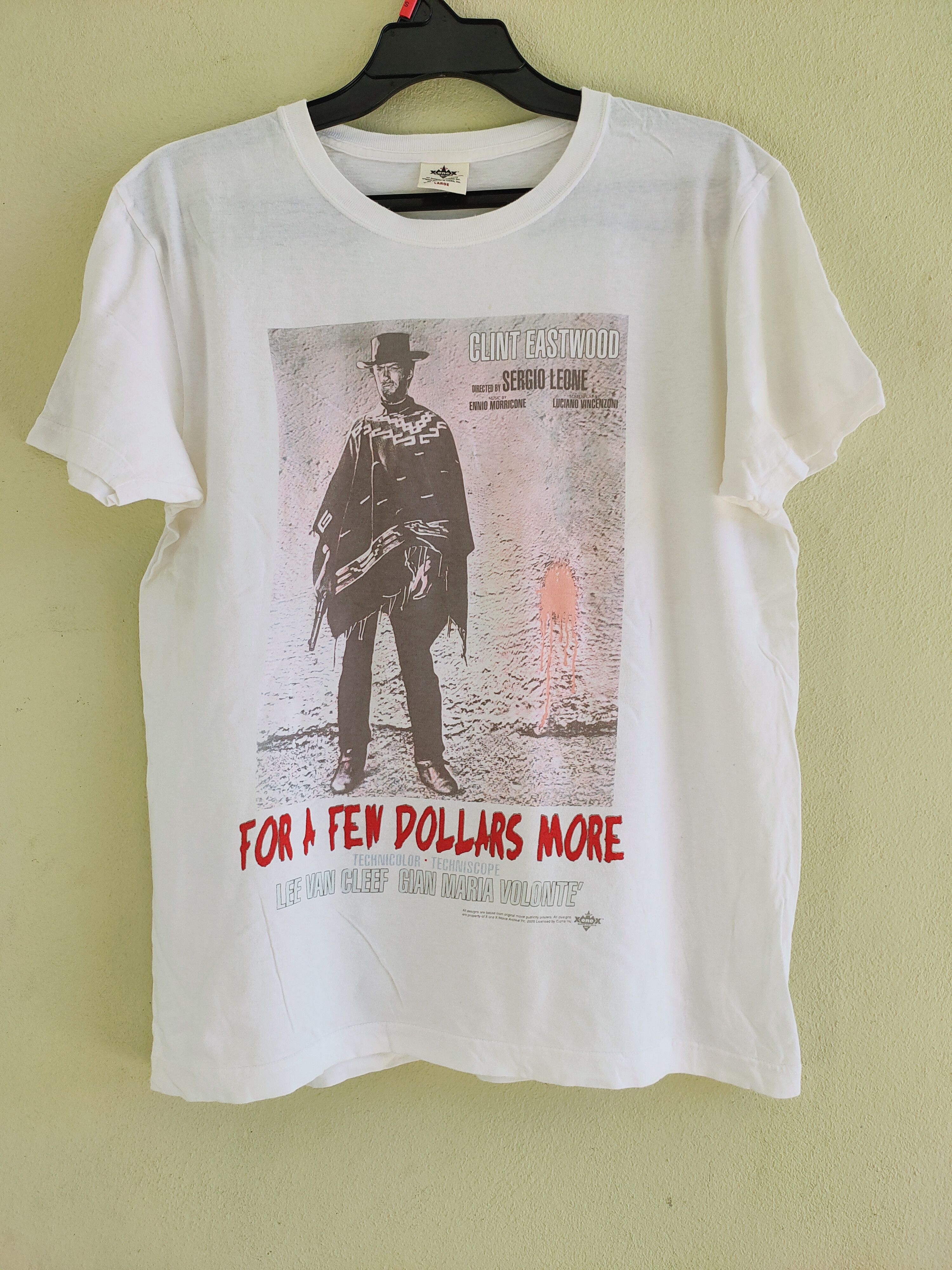 image of Hollywod x Movie For A Few Dollars More Movie By X One X 2006 Tee in White, Men's (Size Large)