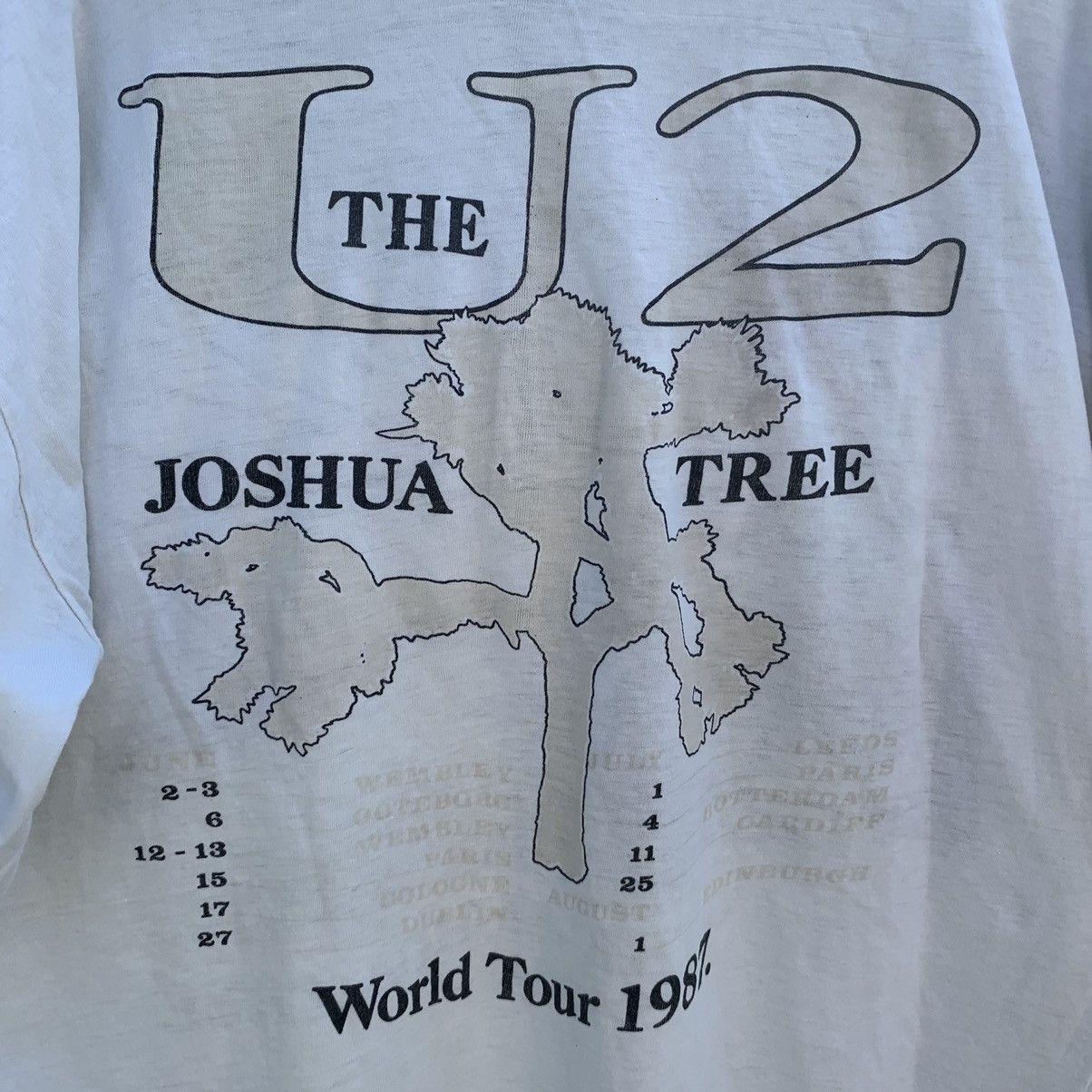 Vintage Vintage U2 The Joshua Tree Tour 1987 T-Shirt white Size US XL / EU 56 / 4 - 4 Thumbnail