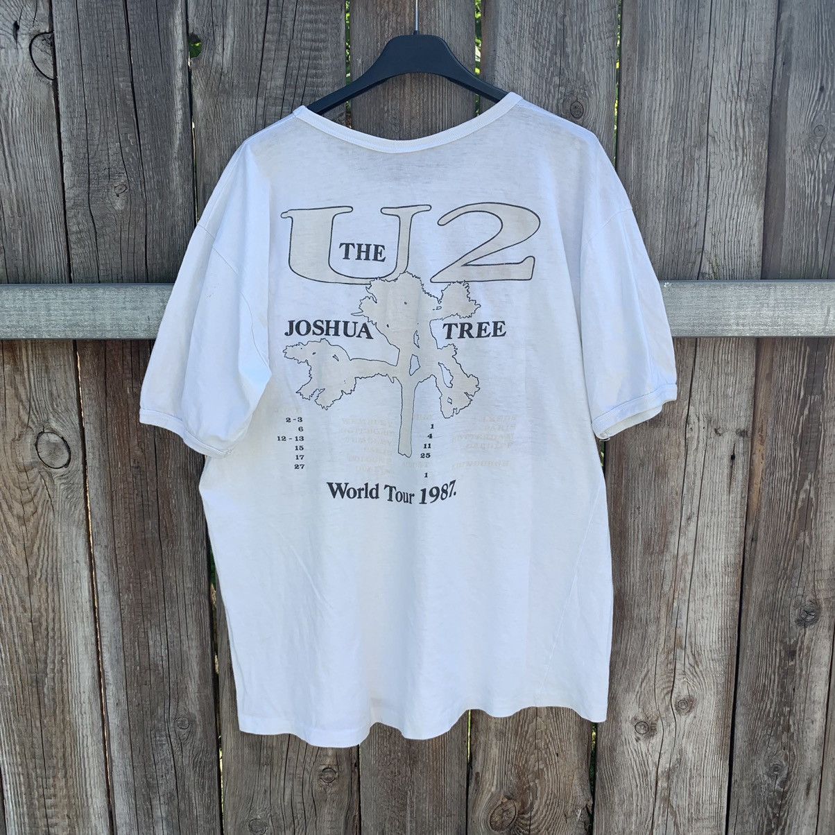 Vintage Vintage U2 The Joshua Tree Tour 1987 T-Shirt white Size US XL / EU 56 / 4 - 2 Thumbnail